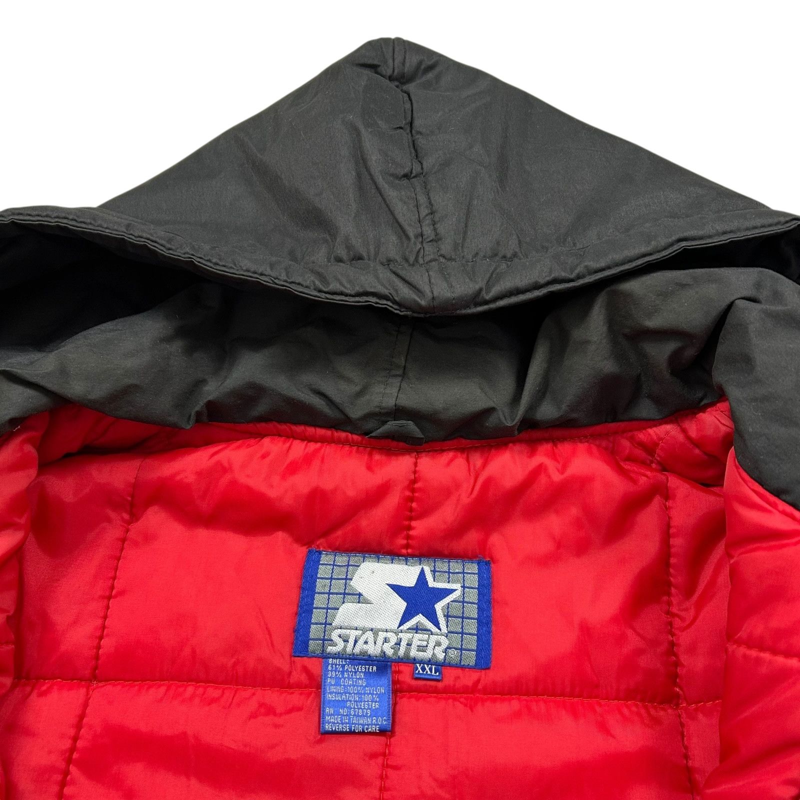 NHL VTG 90s NHL NEW JERSEY DEVILS STARTER HOODED PUFFER JACKET Size US XXL / EU 58 / 5 - 6 Thumbnail