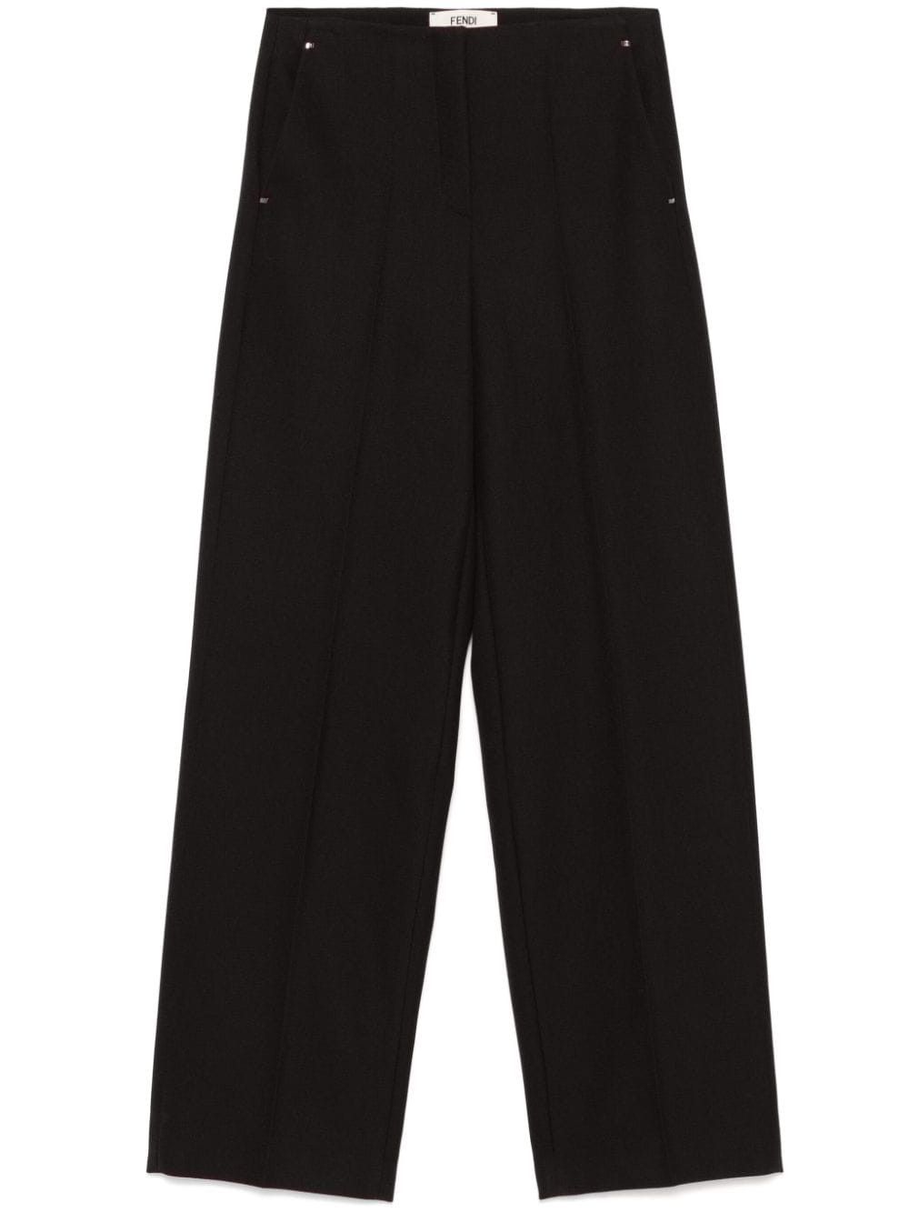 Fendi WIDE LEG WOOL TROUSERS Size 27" / US 4 / IT 40 - 1 Thumbnail