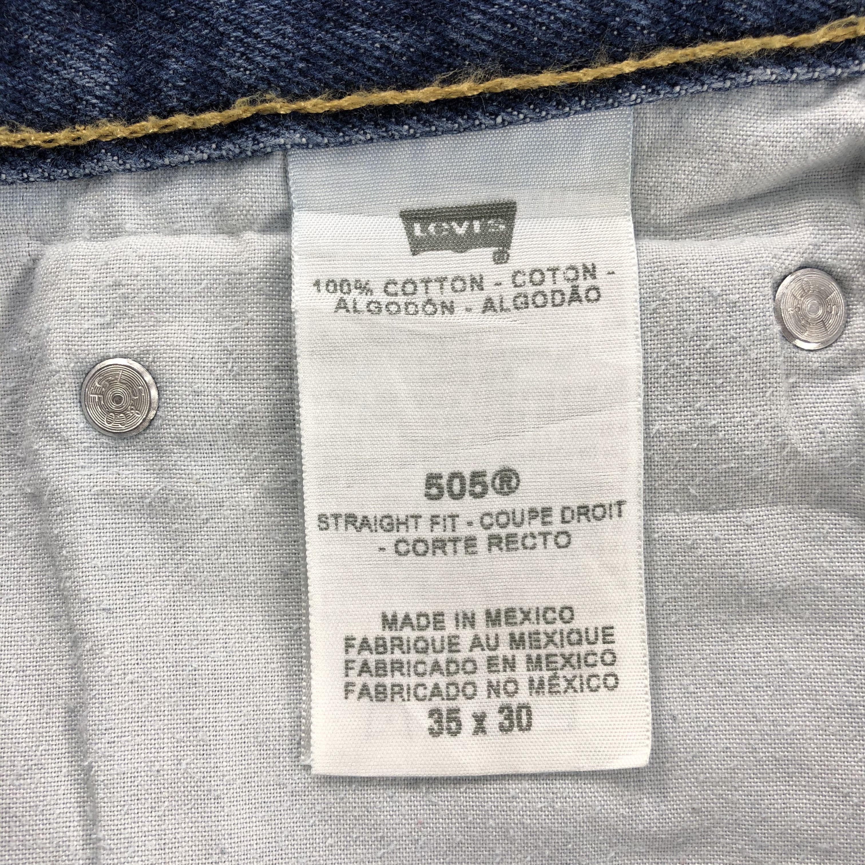 Levi's Faded Blue Vintage Levis 505 Jeans Straight Denim-J1055 Size US 35 - 9 Thumbnail