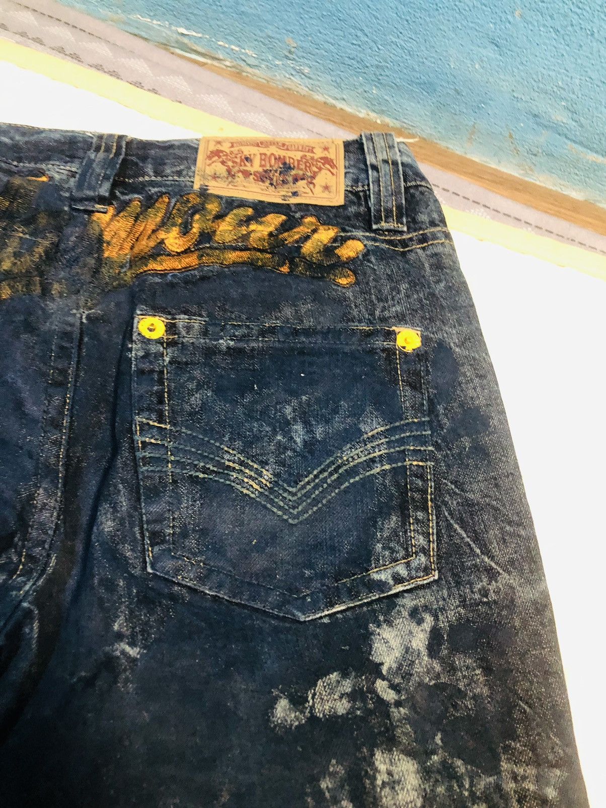 Japanese Brand Sky Bomber Mini Jeans (10) Size US 28 / EU 44 - 17 Thumbnail