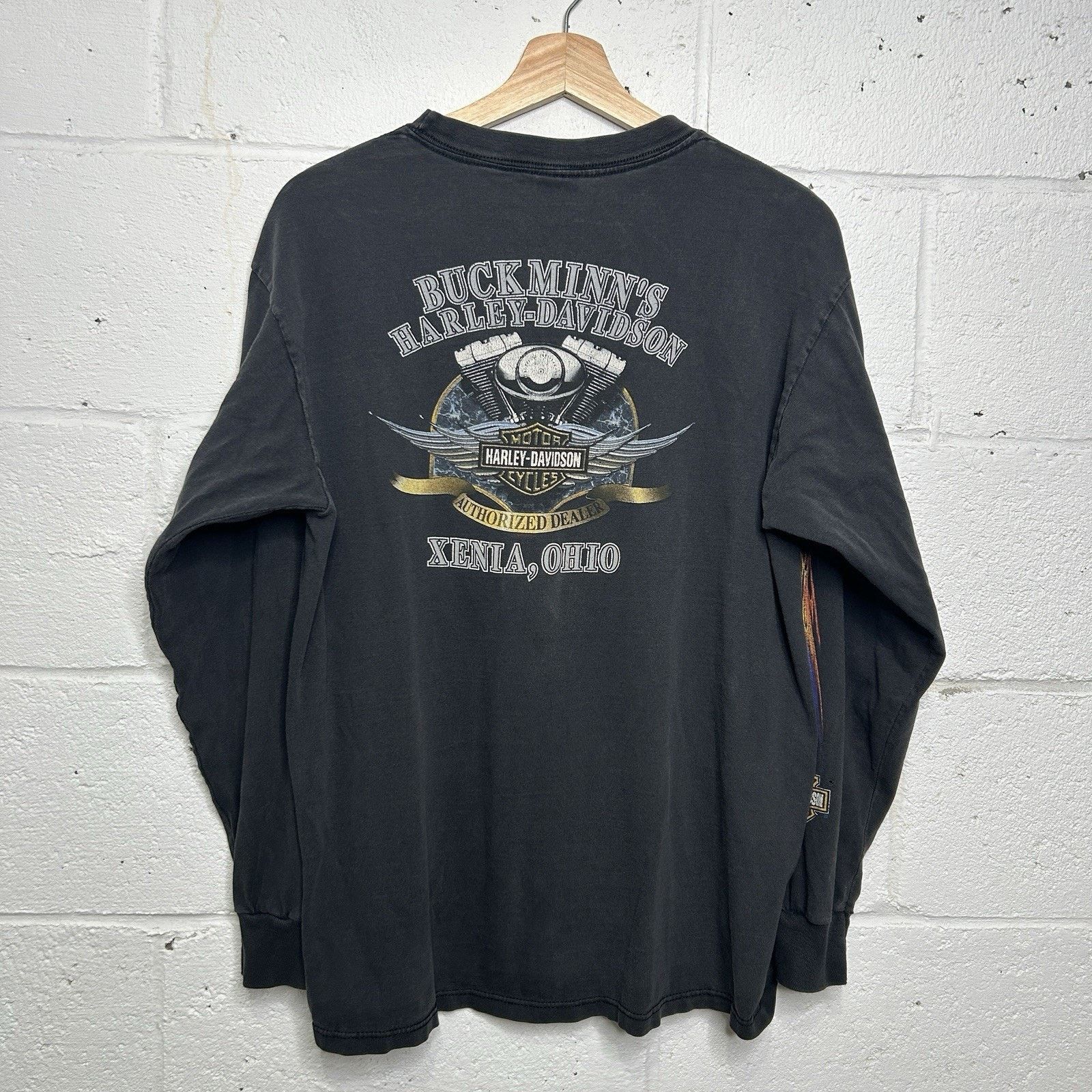 Harley Davidson Y2K Harley Davidson Purple Eagle Flame Long-Sleeve Size US L / EU 52-54 / 3 - 2 Thumbnail