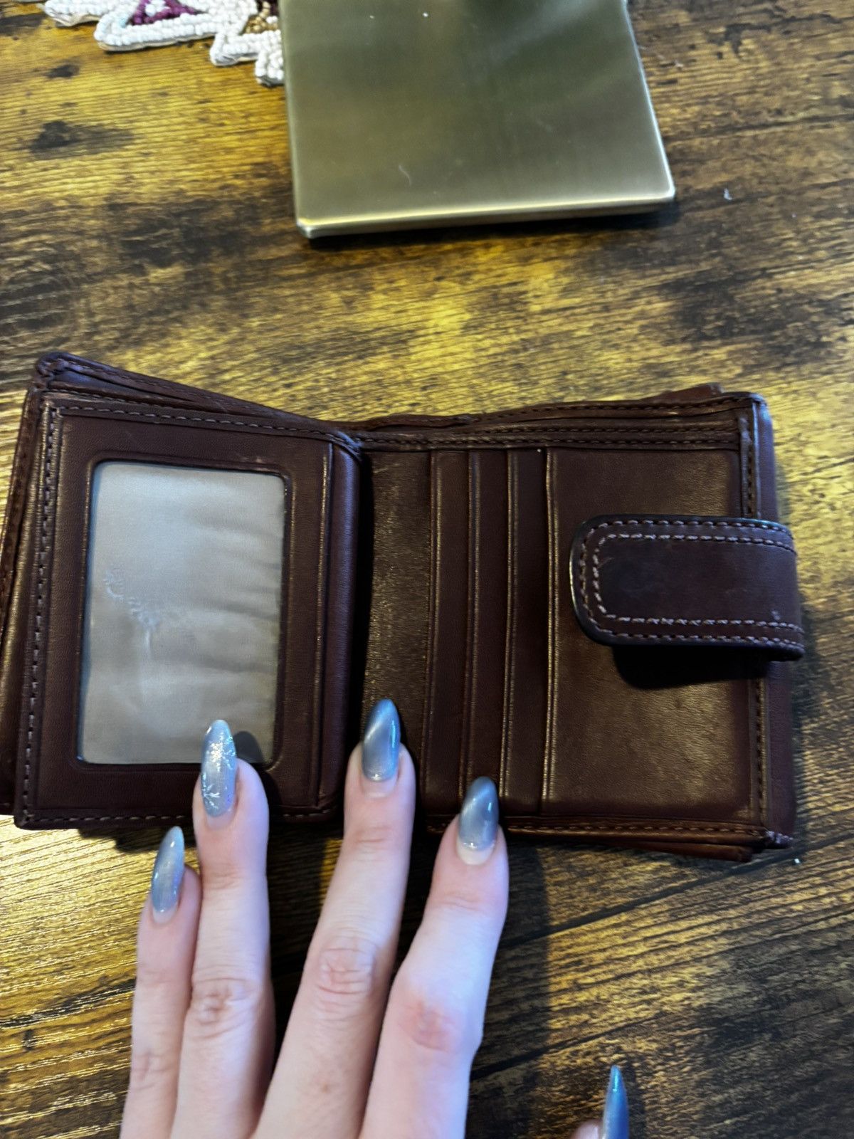 Coach Coach Y2K Brown Leather Trifold Wallet Size ONE SIZE - 3 Thumbnail