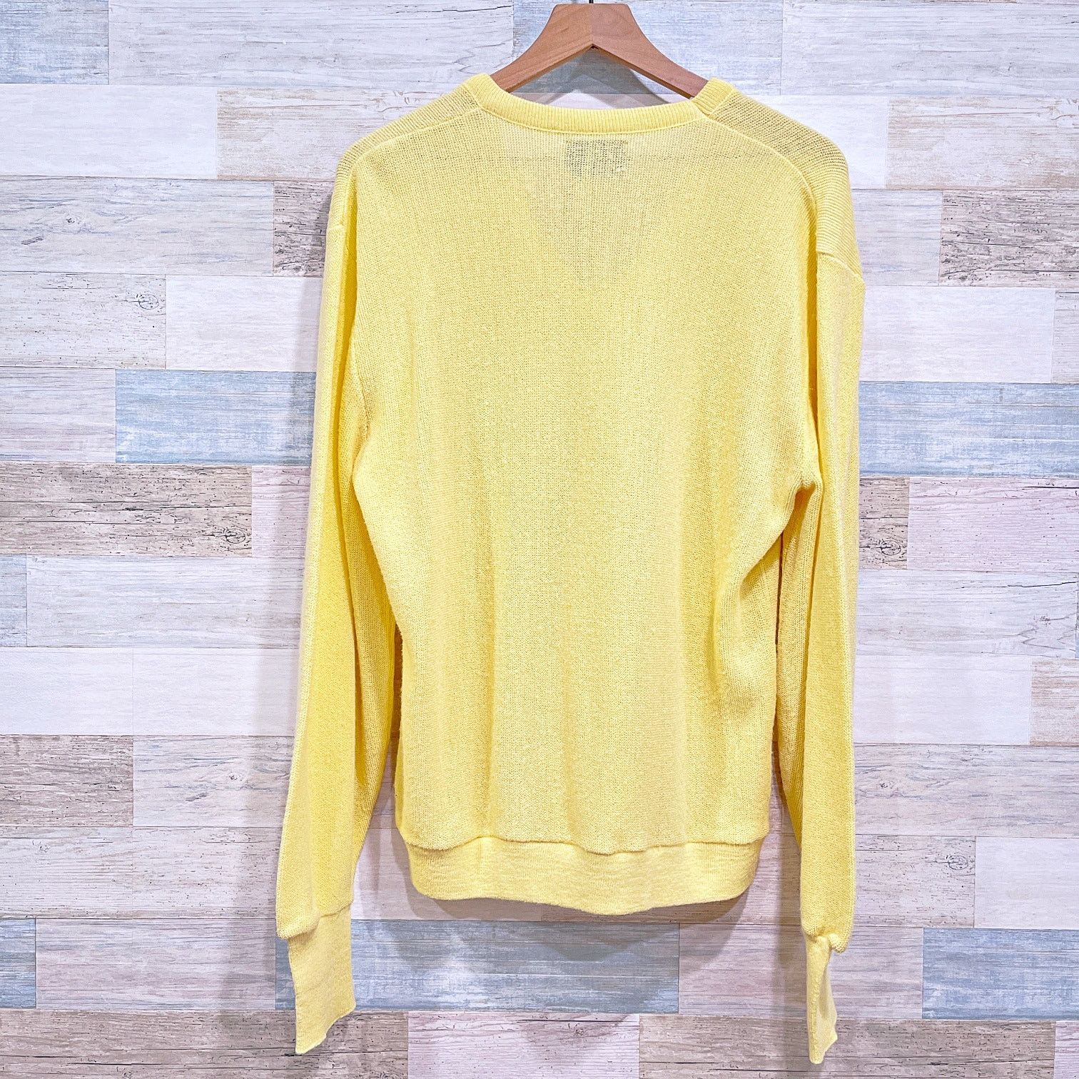 Jantzen × Vintage Jantzen Vintage Orlon Acrylic V Neck Sweater Yellow Mens L Size US L / EU 52-54 / 3 - 3 Thumbnail