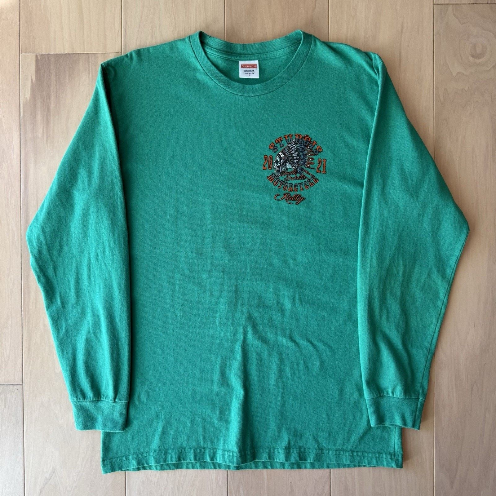 Supreme Sturgis Motorcycle Rally Shirt L Green Long Sleeve Supreme Size US L / EU 52-54 / 3 - 2 Thumbnail
