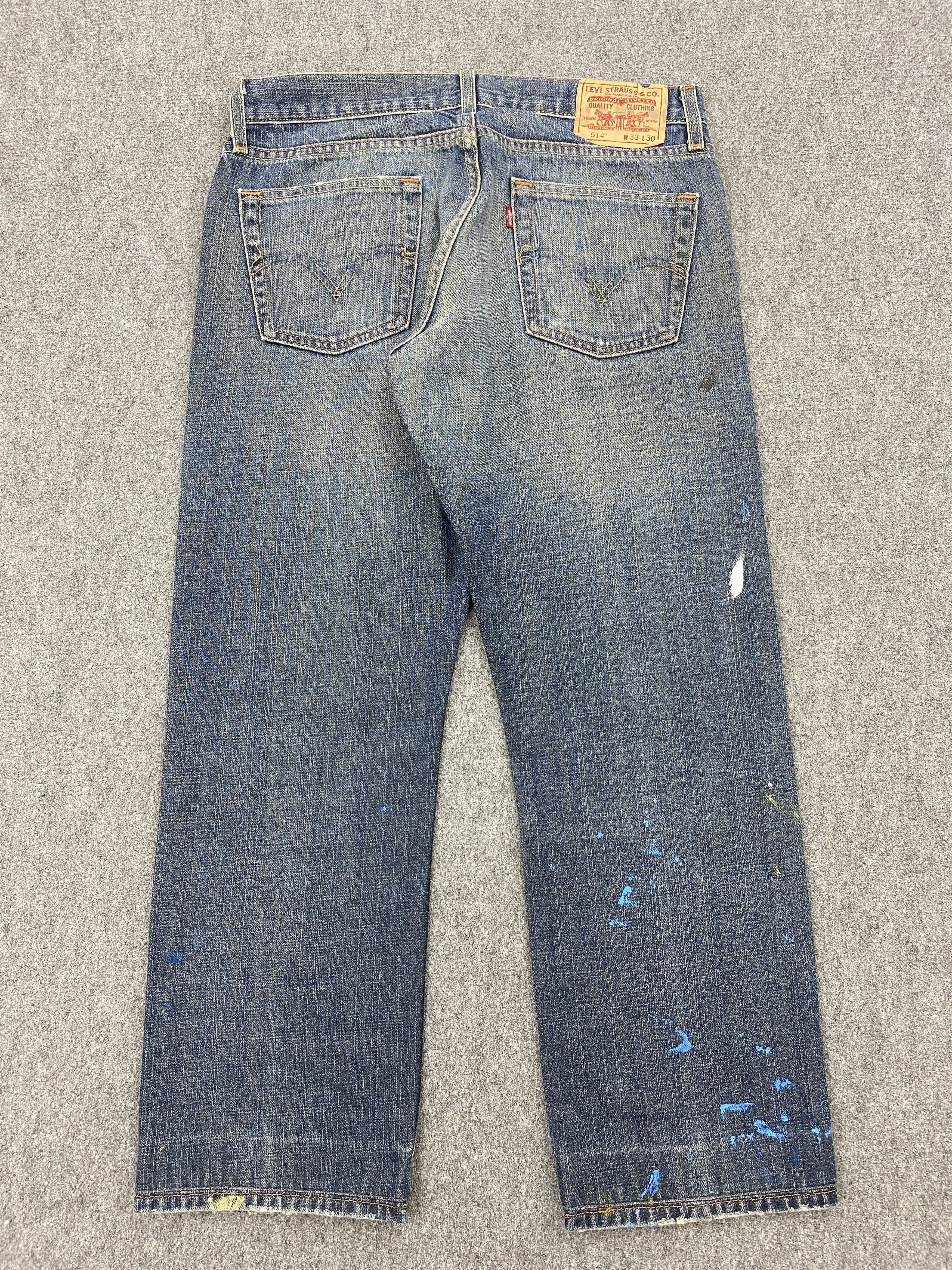 Vintage Levi's 514 Splatter Paint Jeans