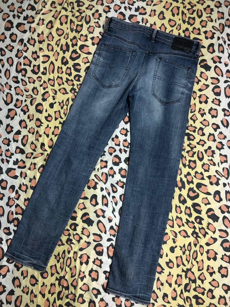 Diesel × Japanese Brand Diesel Industry Wide-Leg Logo Y2K Baggy Denim Jeans Size US 34 / EU 50 - 6 Thumbnail