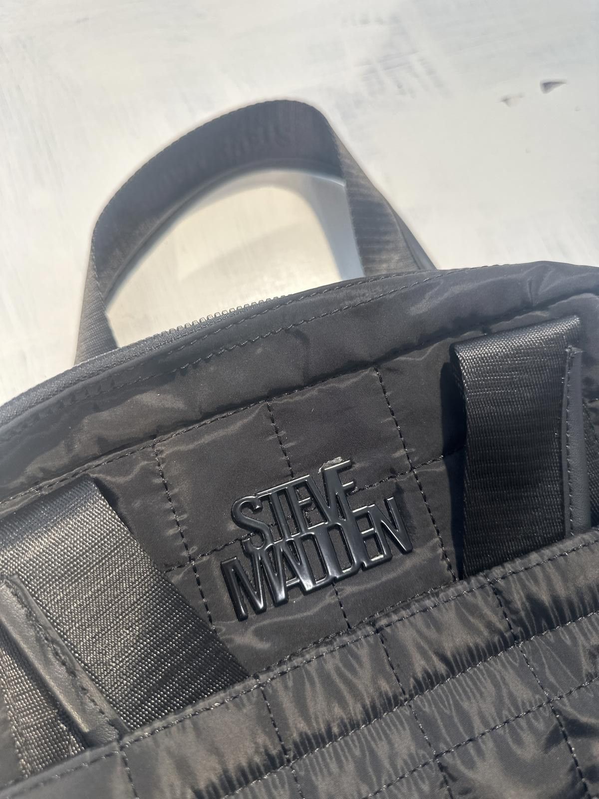 Steve Madden Steve Madden Black Quilted Nylon Backpack Size ONE SIZE - 3 Thumbnail
