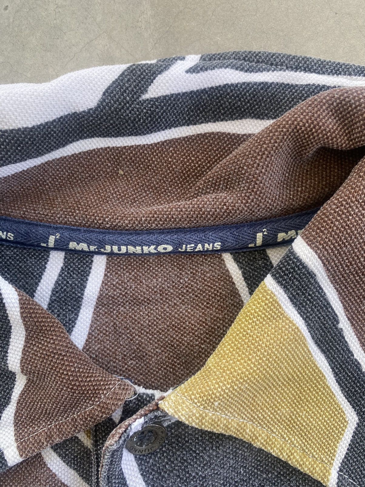 Japanese Brand × Vintage VINTAGE MR JUNKO JEANS GRAPHIC POLO TEE Size US XL / EU 56 / 4 - 4 Thumbnail