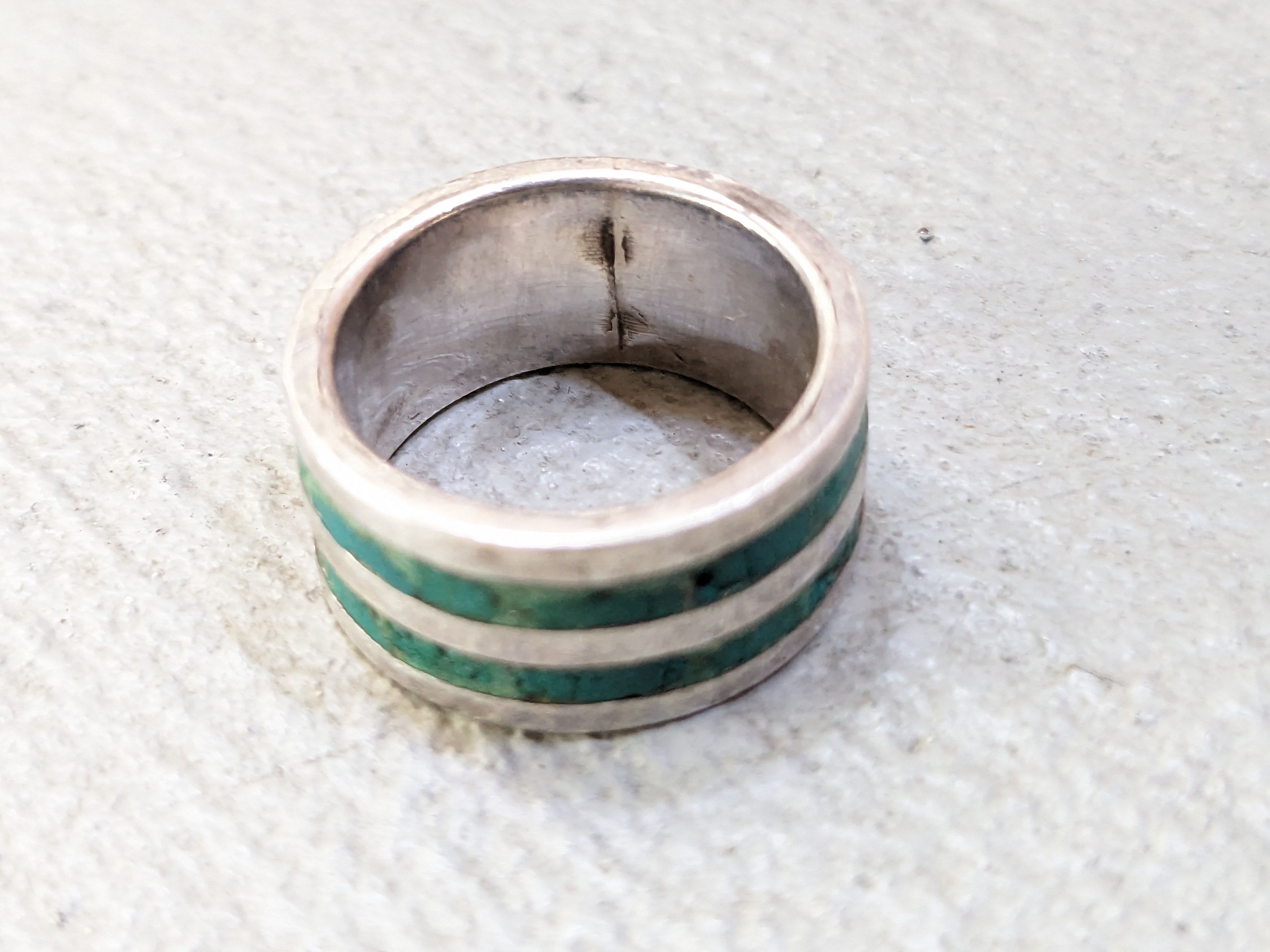 Jewelry Sterling Silver Ring Green Turquoise Size 6.25 Southwestern Size ONE SIZE - 5 Thumbnail