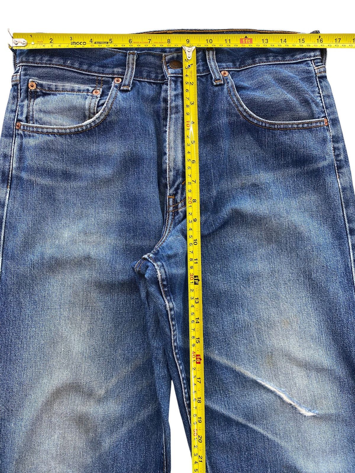Levi's Levi’s Faded Blue Wash Whiskered Style Straight Leg Jeans Size US 32 / EU 48 - 6 Thumbnail