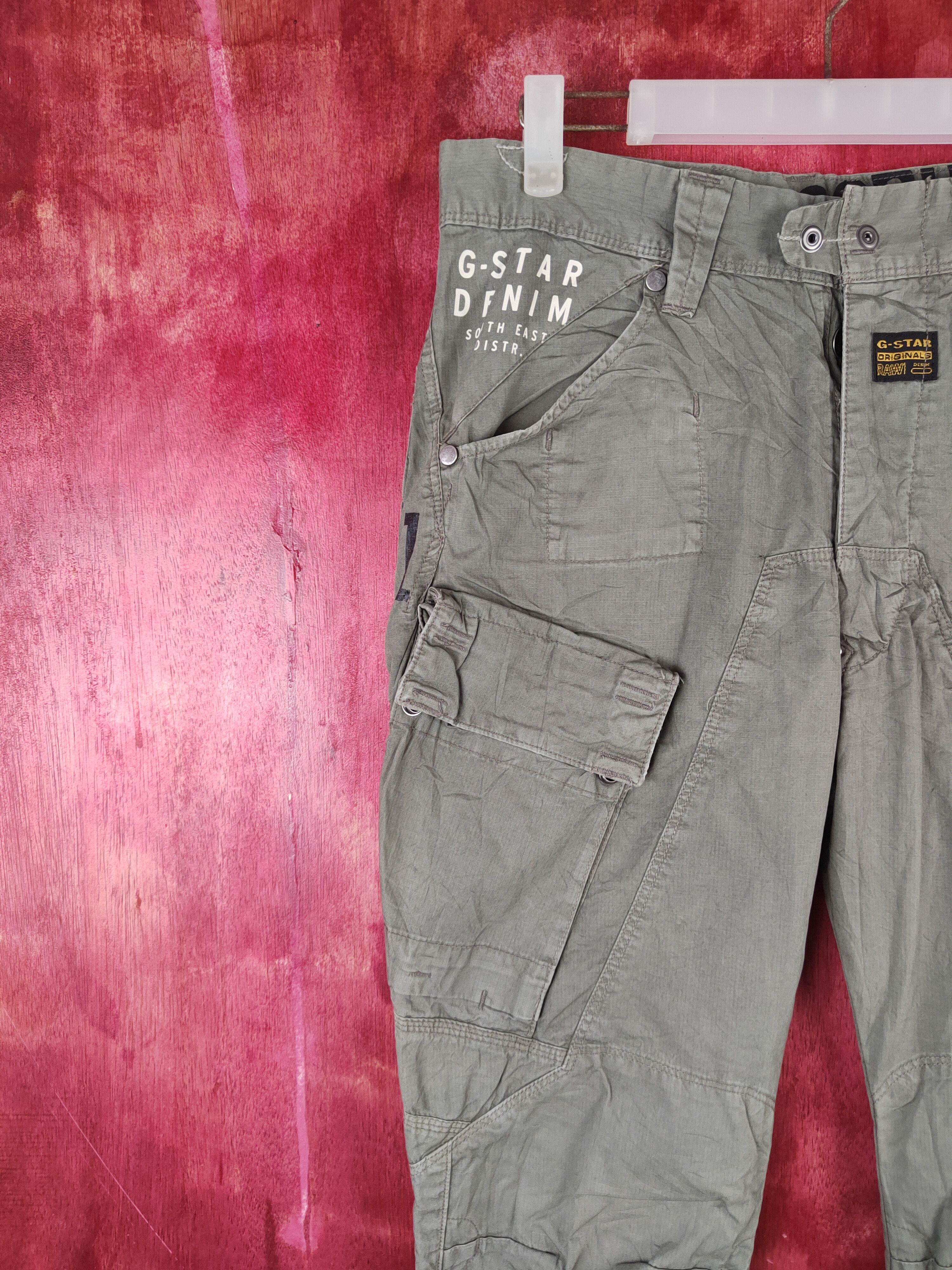 G-Star G-star Raw Olive Multipocket Tactical Cargo Pants #S1318DL Size US 28 / EU 44 - 4 Thumbnail