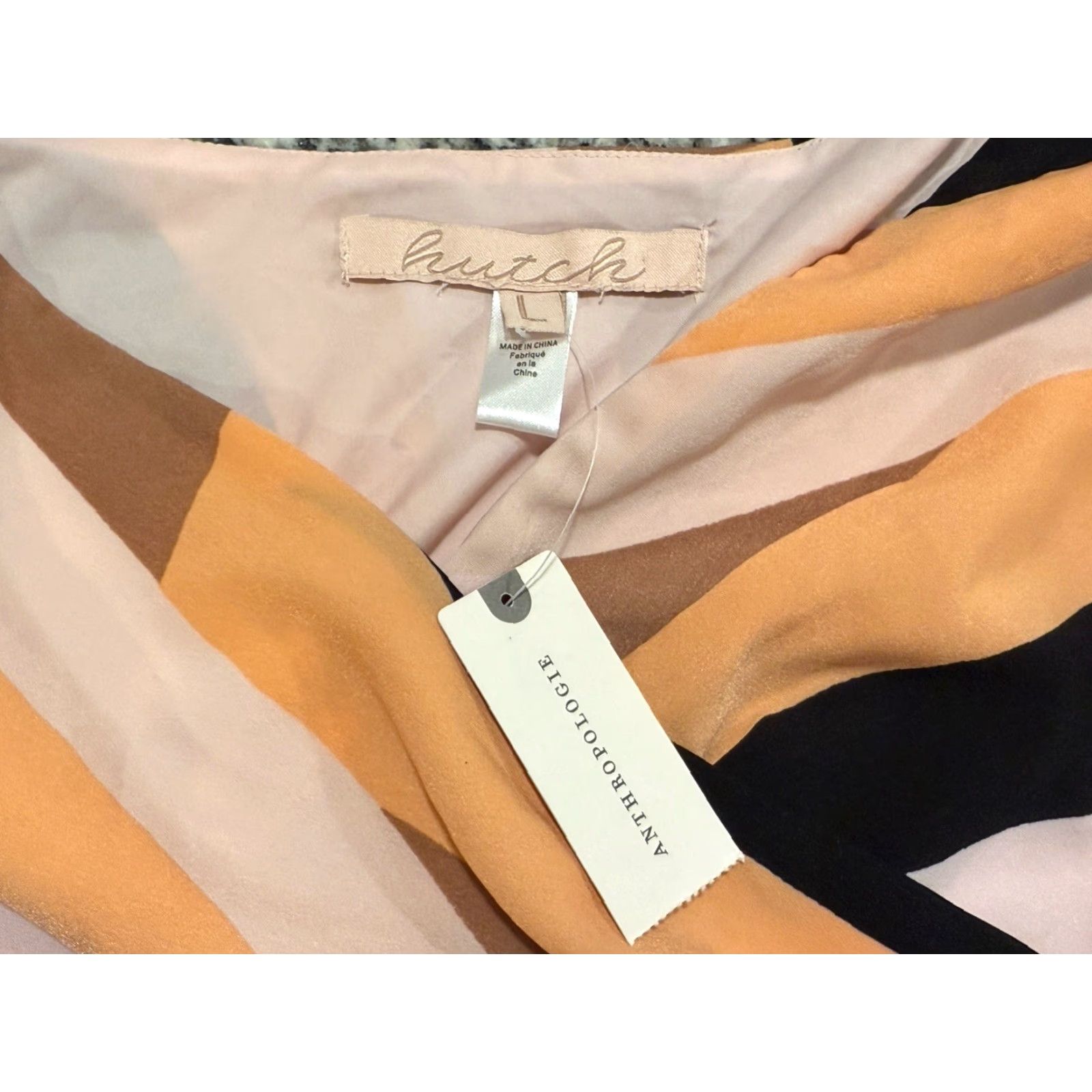 Anthropologie NWT Anthropologie Hutch Mod Geo Wrap Mini Dress Puff Sleeves Geometric Sz L Size L / US 10 / IT 46 - 6 Thumbnail