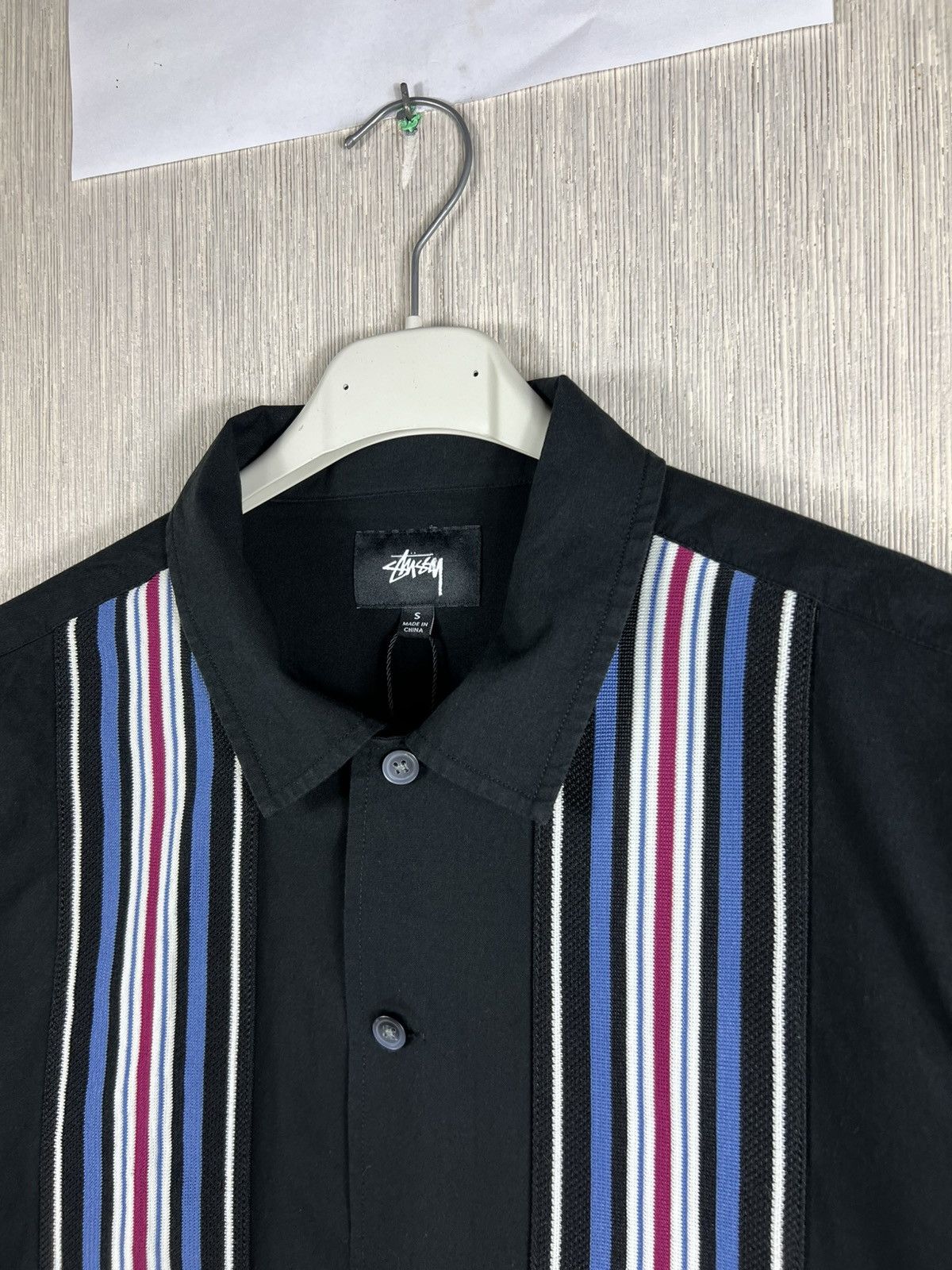 Stussy Stussy striped knit panel bowling shirt button up streetwear Size US S / EU 44-46 / 1 - 8 Thumbnail