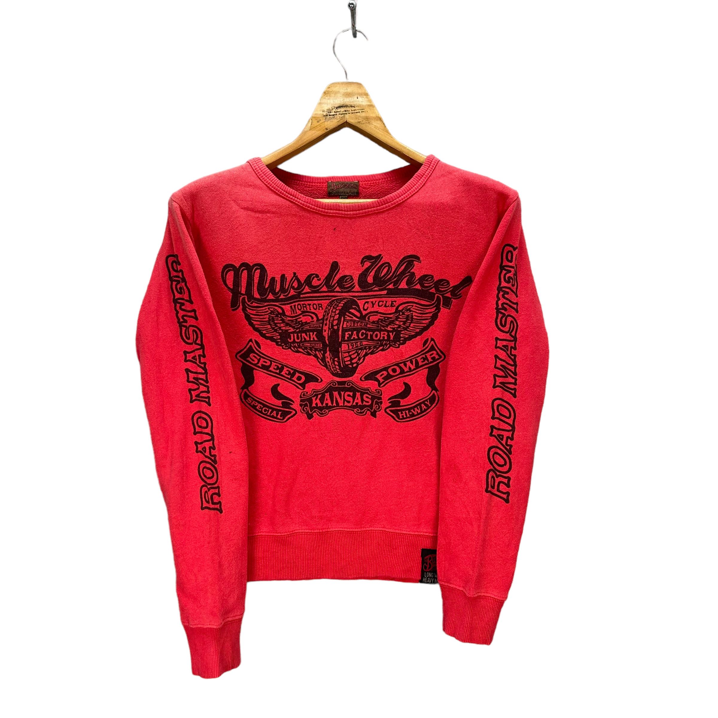 Vintage BUZZ 2's MUSCLE WHEEL ROAD MASTER LOGO SWEATSHIRTS #8342-004 Size XS / US 0-2 / IT 36-38 - 7 Thumbnail