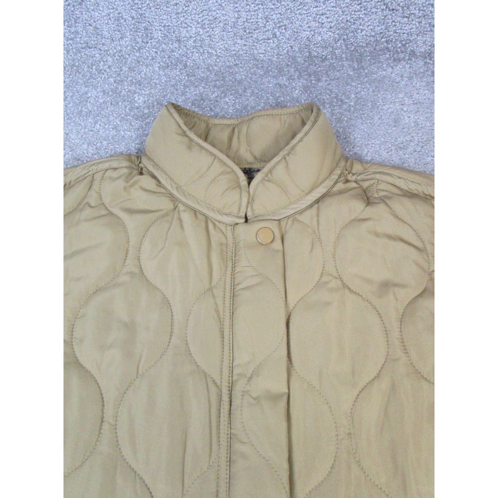 Lucky Brand Lucky Brand Jacket Womens Large Beige Quilted Insulated Puffer Size L / US 10 / IT 46 - 2 Thumbnail
