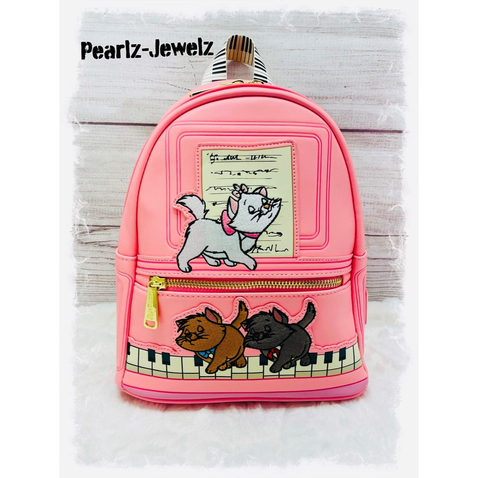 Disney Loungefly Disney The Aristocats Cats Pink Piano Marie Mini B Size ONE SIZE - 1 Thumbnail