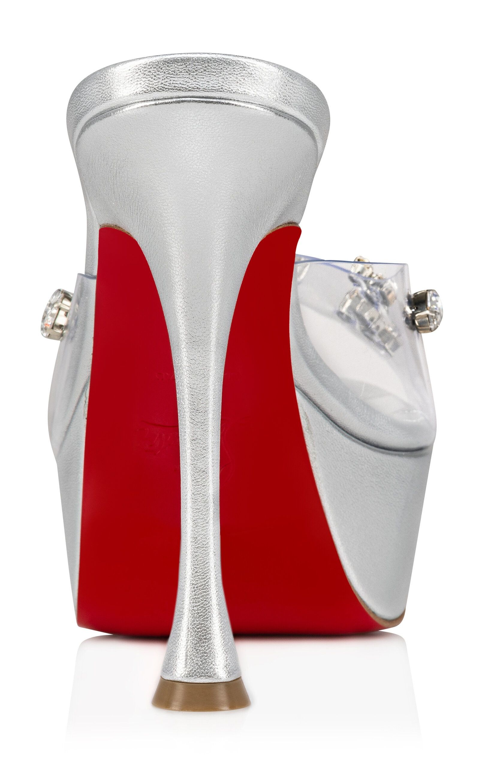Christian Louboutin oc11z0325 Degraqueen Alta 130 Pvc in Silver Size US 8 / IT 38 - 4 Thumbnail