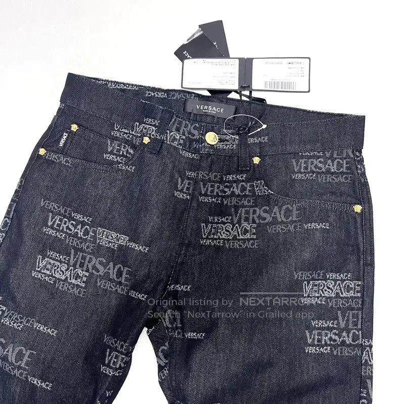 Versace Versace Black Cotton Blend Printed Casual Pants . Size US 26 / EU 42 - 2 Thumbnail