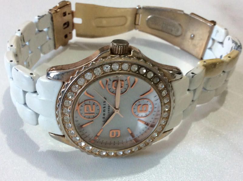 Designer identity stone case with white stainless steel watch Size ONE SIZE - 1 Thumbnail