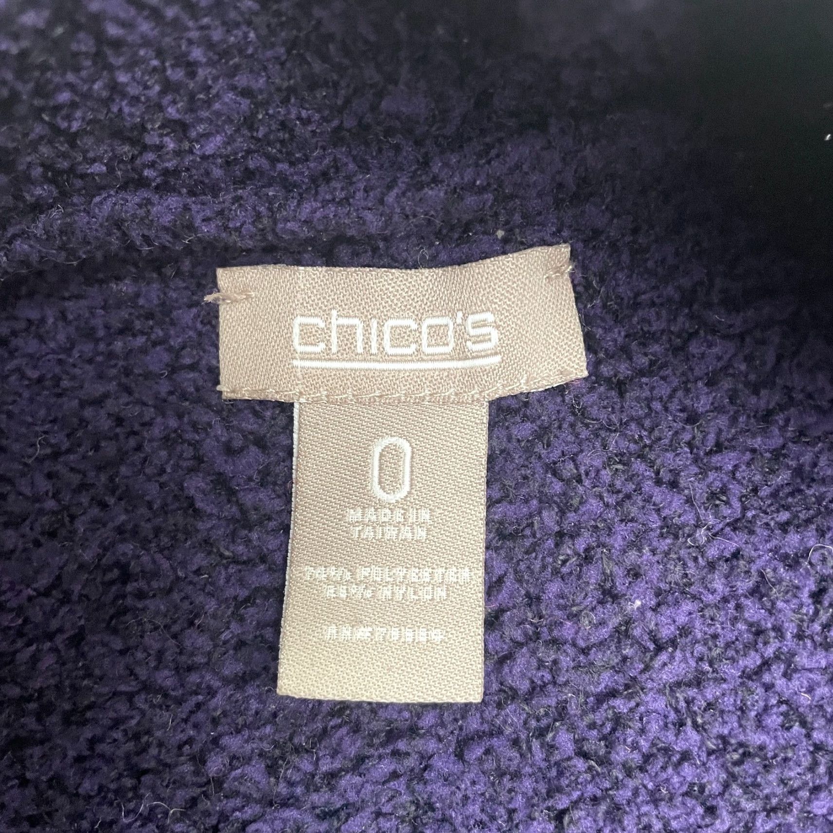 Vintage Chico's Open Cardigan Womens 0 Us4 Purple Chunky Knit Classic Casual Shirt Sweater Womens Size S / US 4 / IT 40 - 5 Thumbnail
