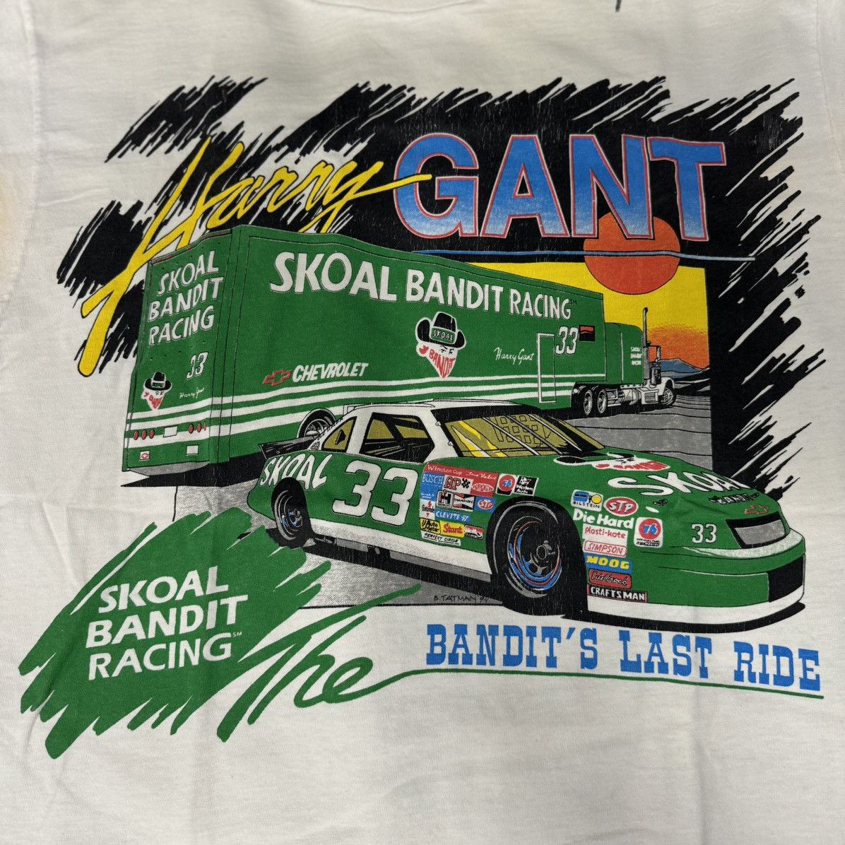 NASCAR × Vintage VINTAGE NASCAR HARRY GANT AUTOGRAPHED TEE WHITE Size US L / EU 52-54 / 3 - 3 Thumbnail