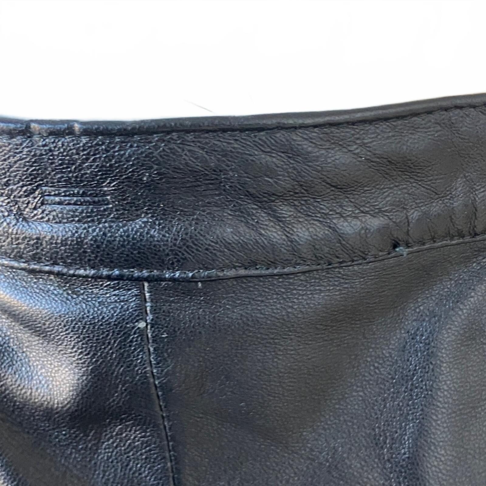 Vera Pelle Vera Pelle Elegant Black Leather Pencil Skirt Size 30" / US 8 / IT 44 - 4 Thumbnail