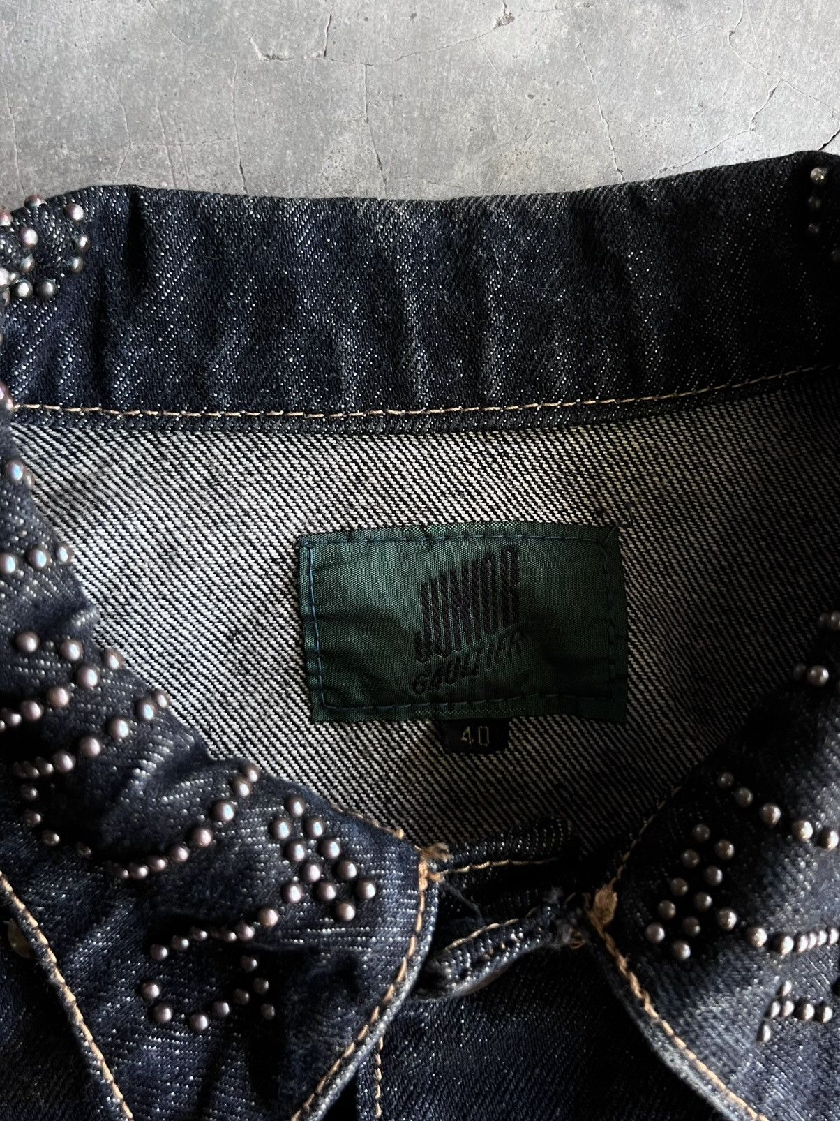 Jean Paul Gaultier Rare Vintage Junior Gaultier Jean Paul Studded Denim Jacket Size US XS / EU 42 / 0 - 19 Thumbnail