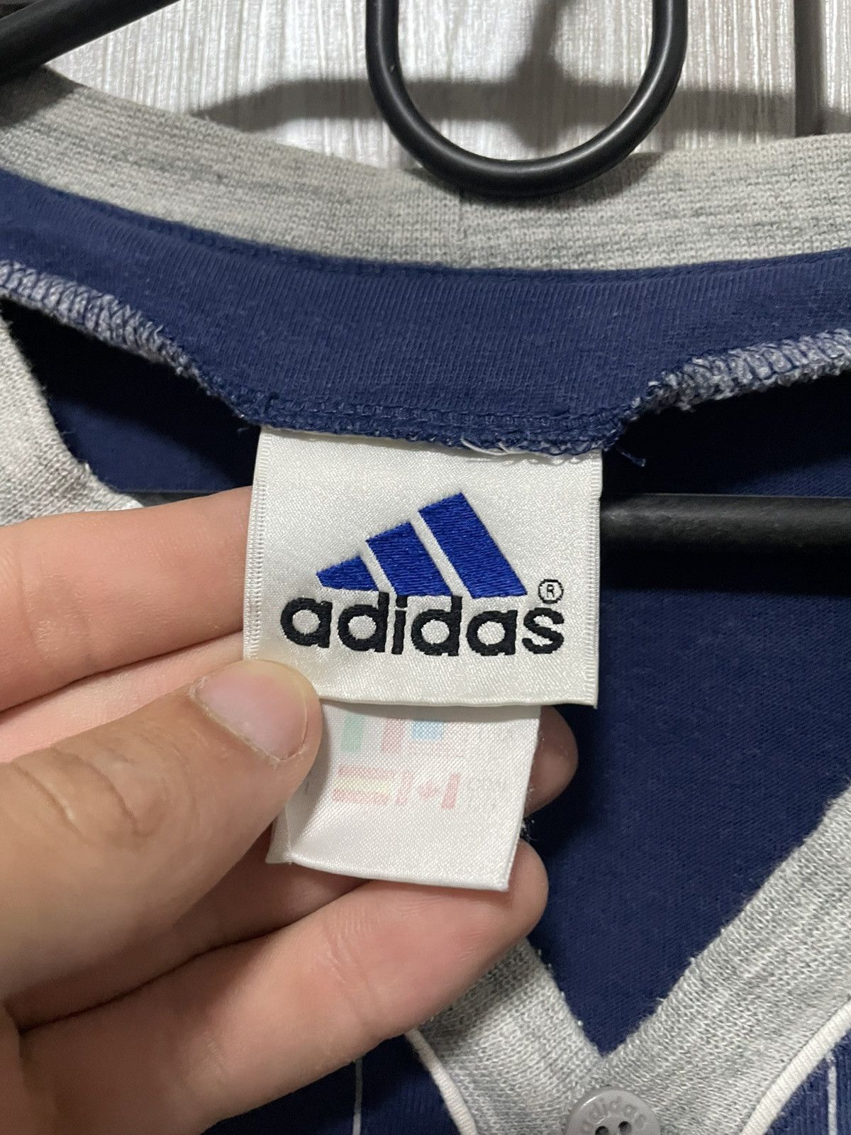 Adidas × MLB × New York Yankees Vintage 90s Adidas New York Yankees Baseball Button Jersey Size US L / EU 52-54 / 3 - 12 Thumbnail