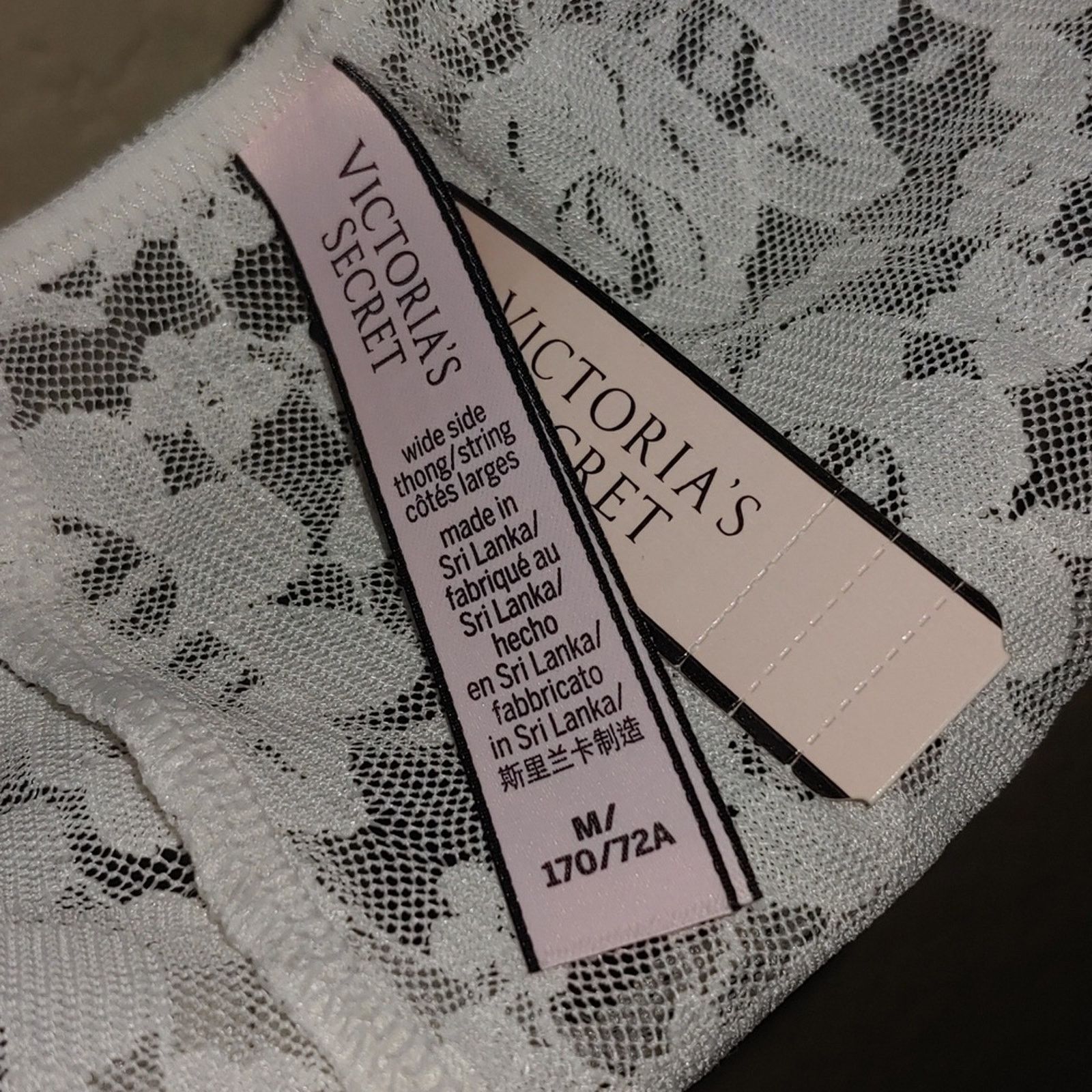 Victoria's Secret Victoria’s Secret Dream Angels White Lace Thong Rhinestones Size ONE SIZE - 7 Thumbnail