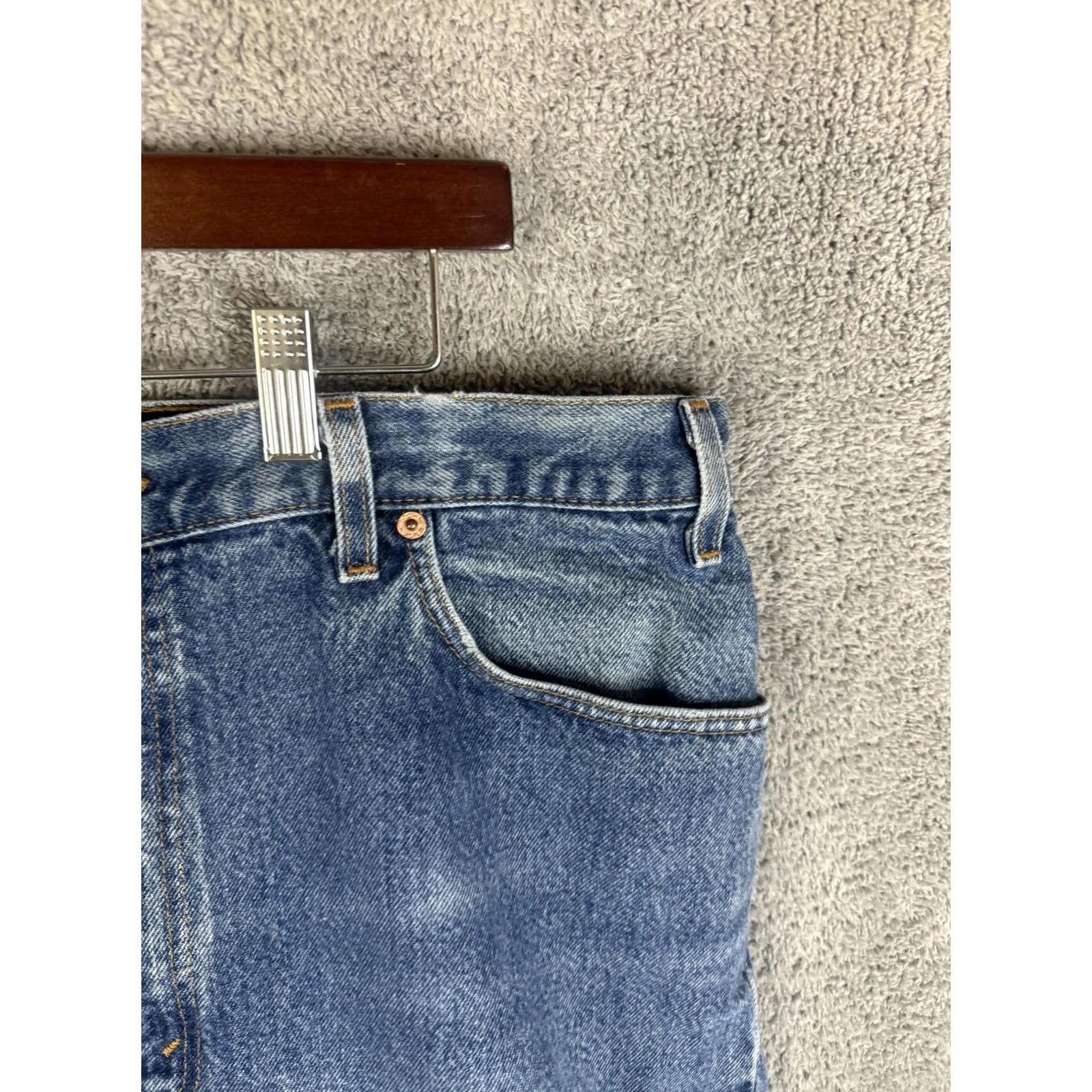 Levi's VINTAGE Levi's 505 Jeans Mens 40x30 Blue Denim Regular Fit Straight Leg USA 90s Mens Size US 40 / EU 56 - 4 Thumbnail