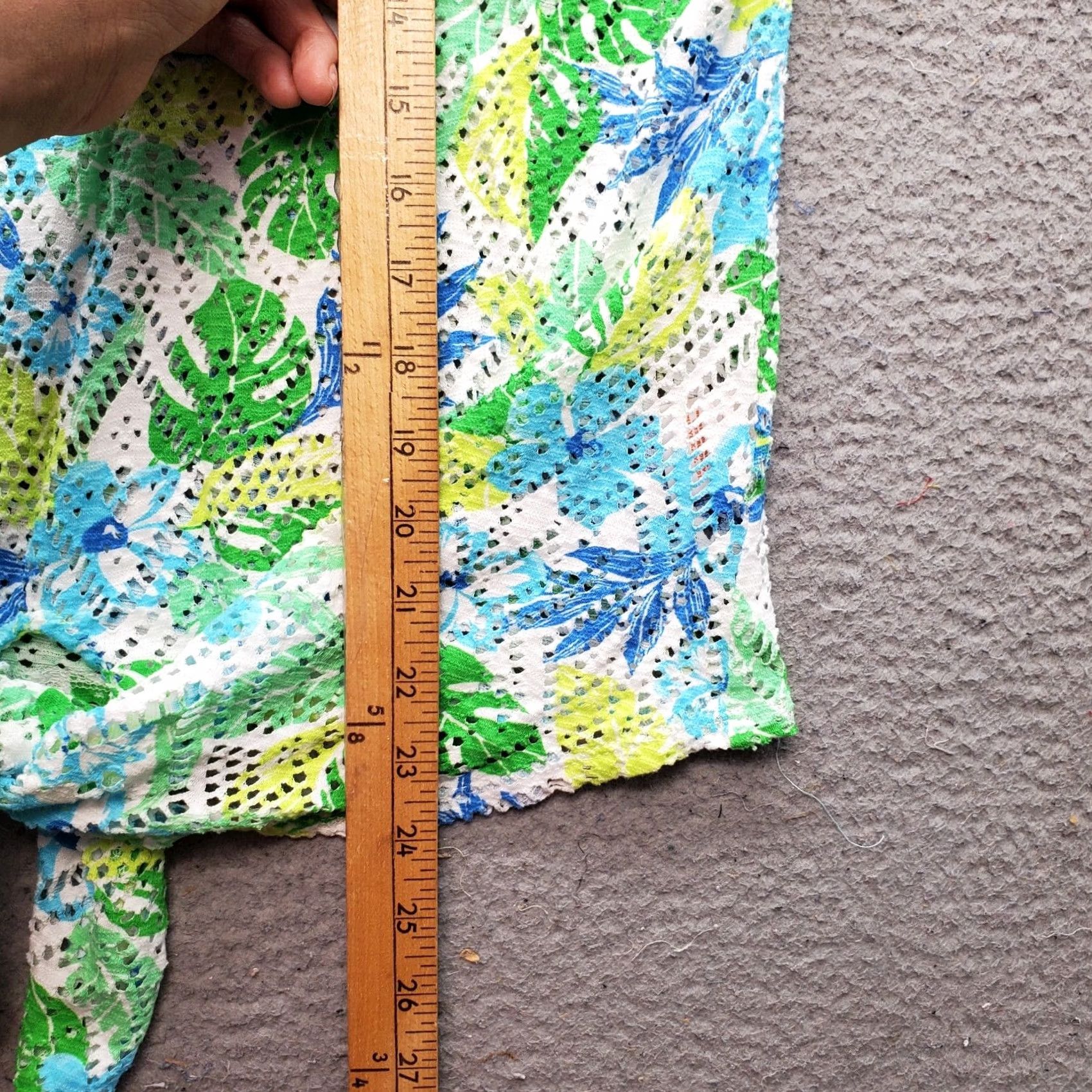 Vintage Hearts Of Palm Women M Size: M Top Tropical Sheer Swim Cover Keyhole Ring Knot Hem Size M / US 6-8 / IT 42-44 - 3 Thumbnail