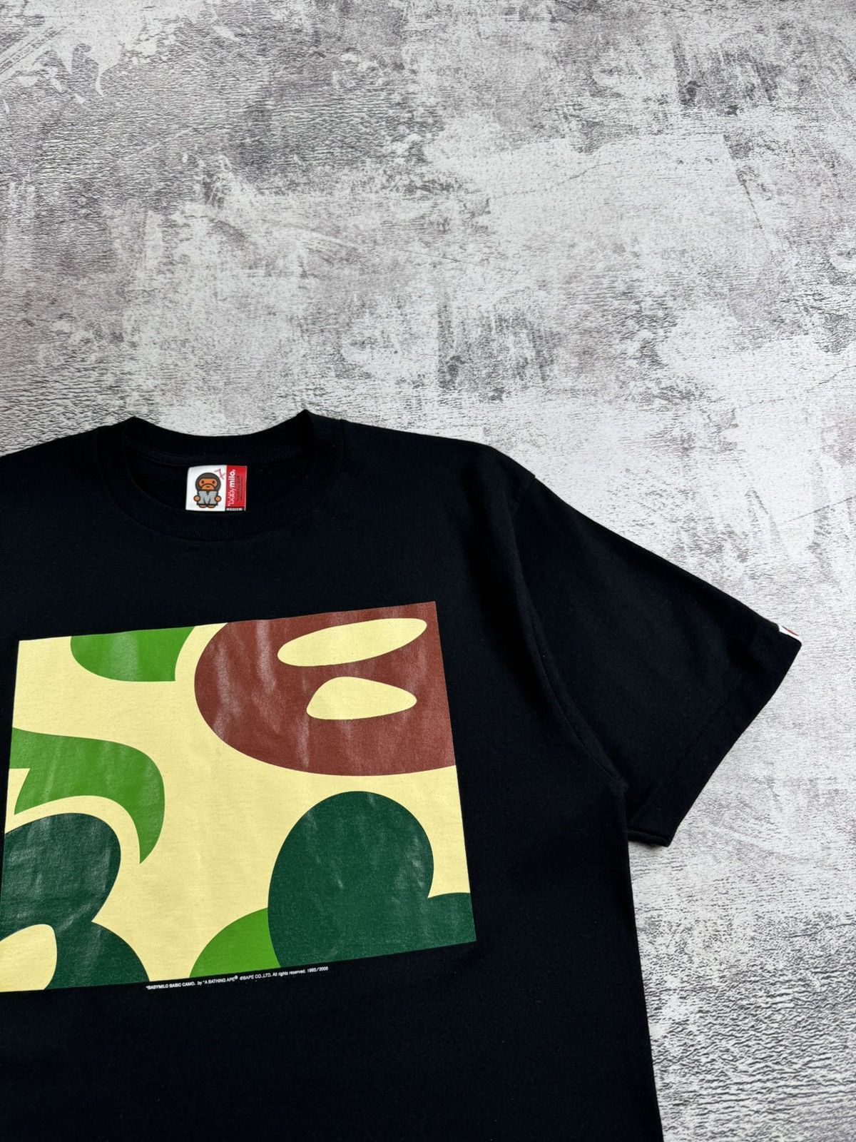 Bape Baby Milo by bathing ape 1993/2006 Hip Hop Camo T Shirt Tee Size US M / EU 48-50 / 2 - 6 Thumbnail