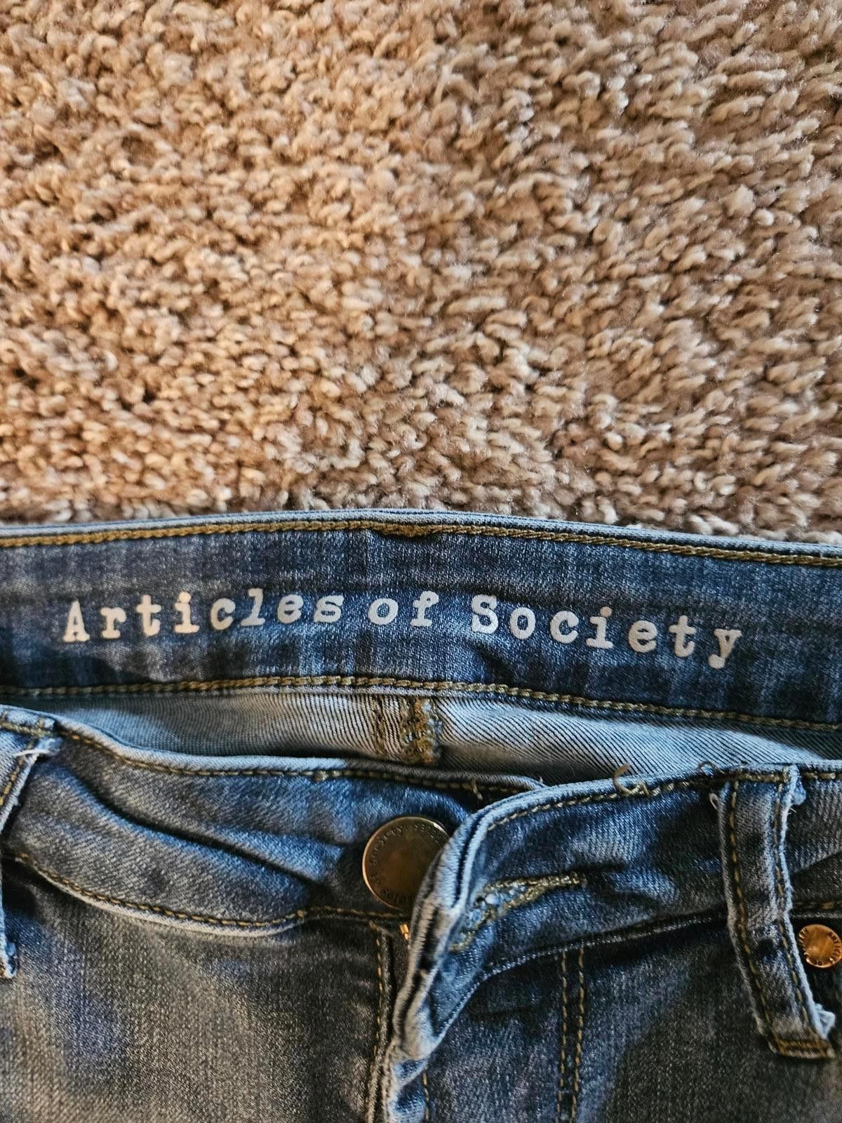 Designer Articles of Society Women's Skinny Jeans - Medium Wash Size 28" / US 6 / IT 42 - 3 Thumbnail