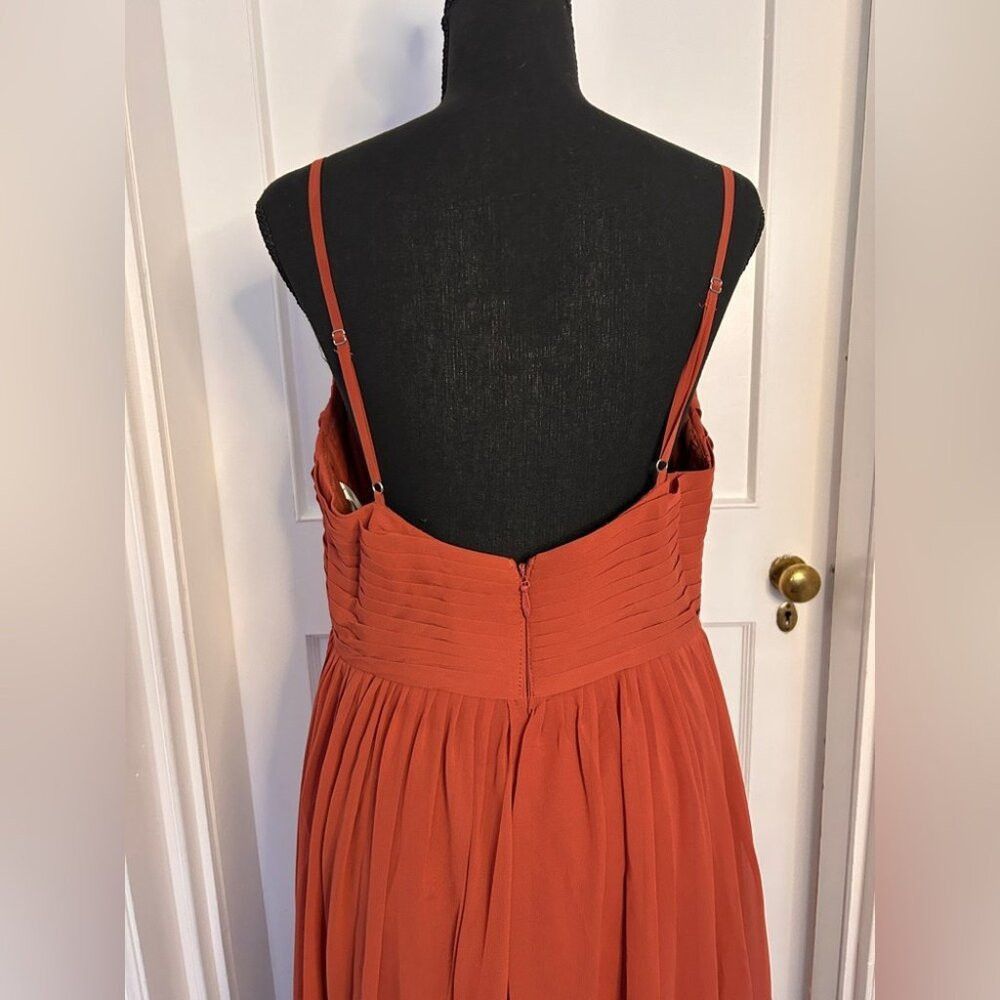 Other Azazie Paprika Aline Pleated Chiffon Dress in Size A16 Size XXL / US 16-18 / IT 52-54 - 8 Thumbnail