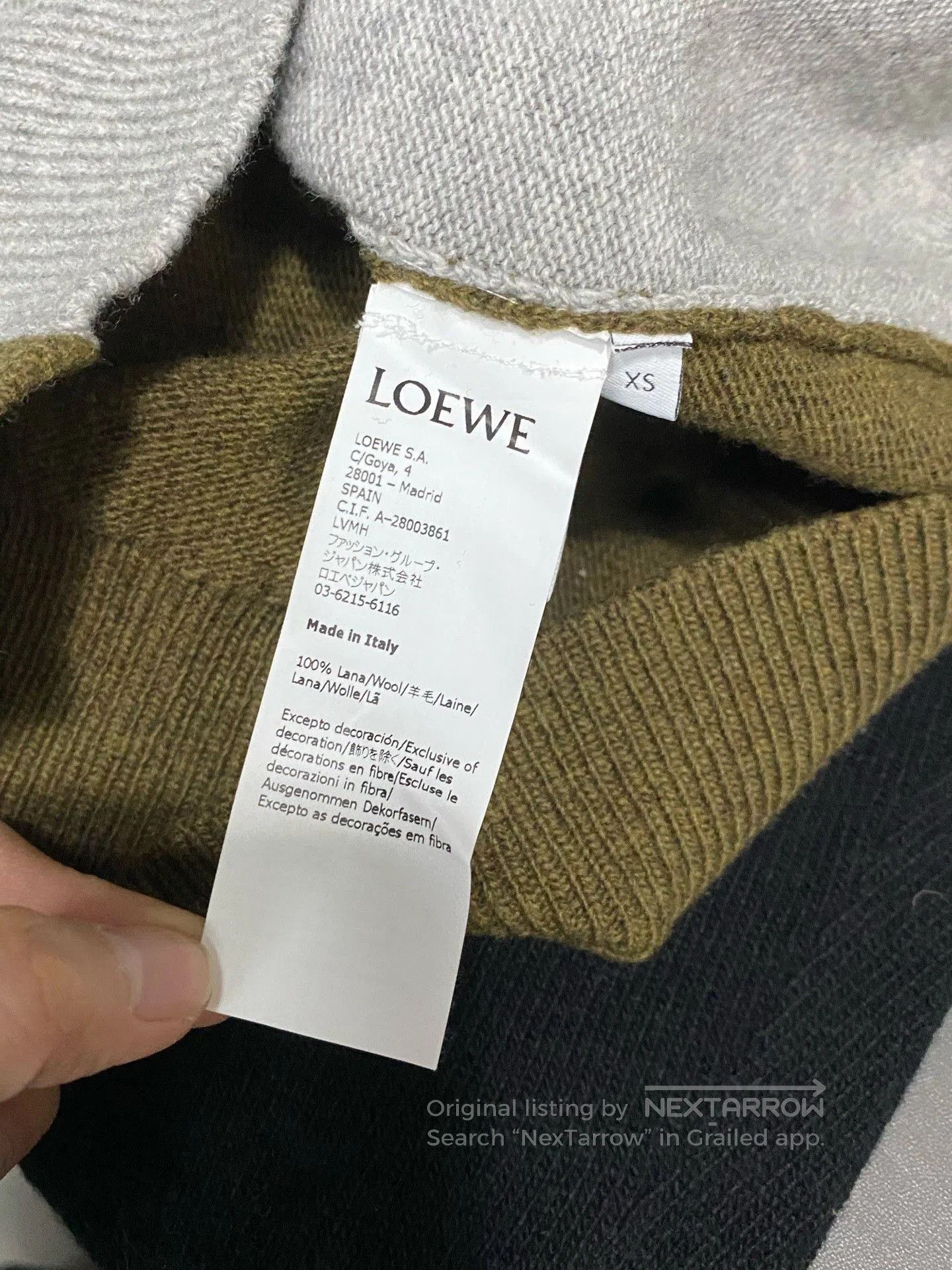 Loewe Loewe Spliced Wool Cardigan. Size XS / US 0-2 / IT 36-38 - 6 Thumbnail
