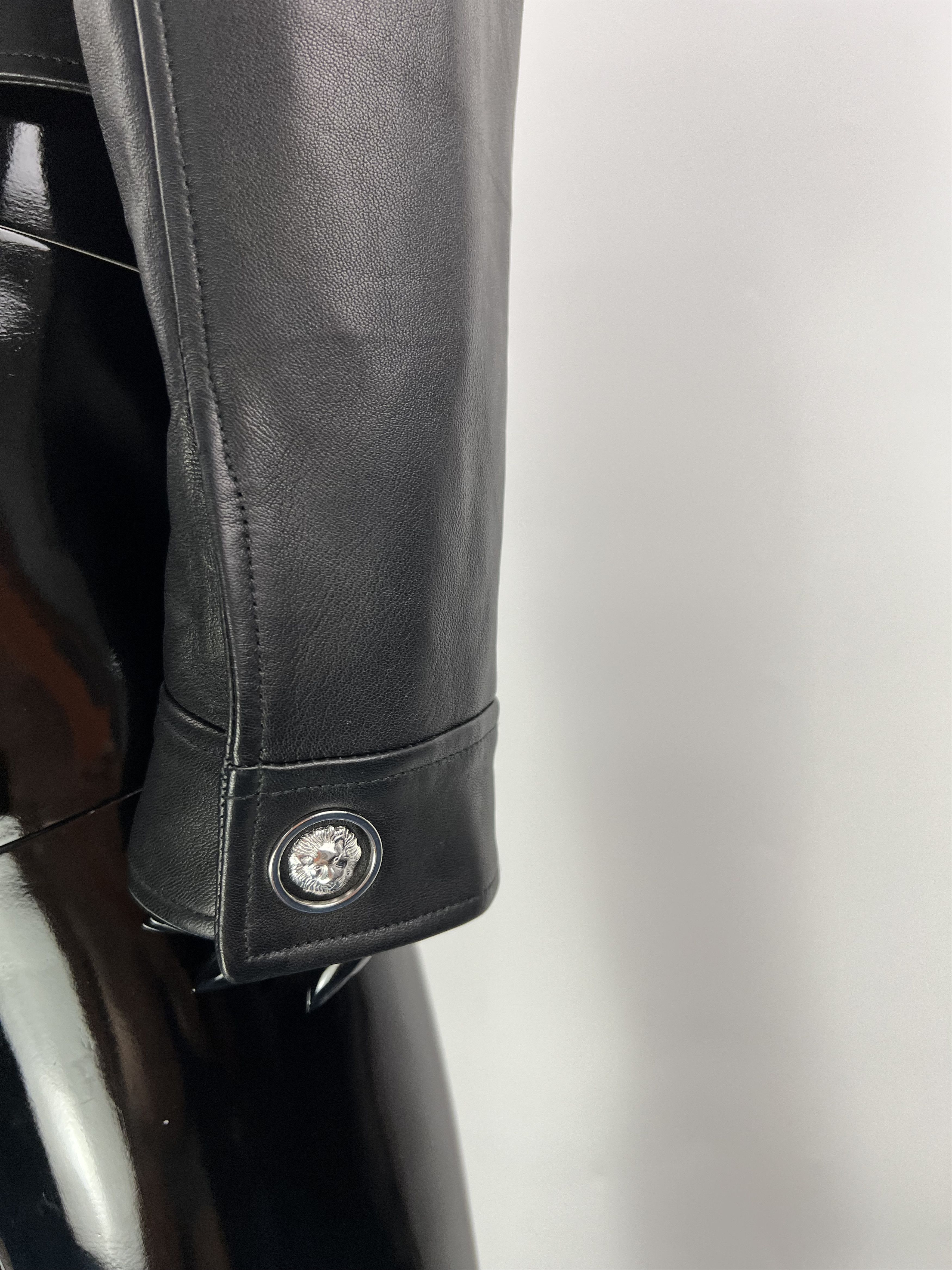 Versace Versus Versace Black Leather Full Zip Jacket Size IT46 Size L / US 10 / IT 46 - 9 Thumbnail