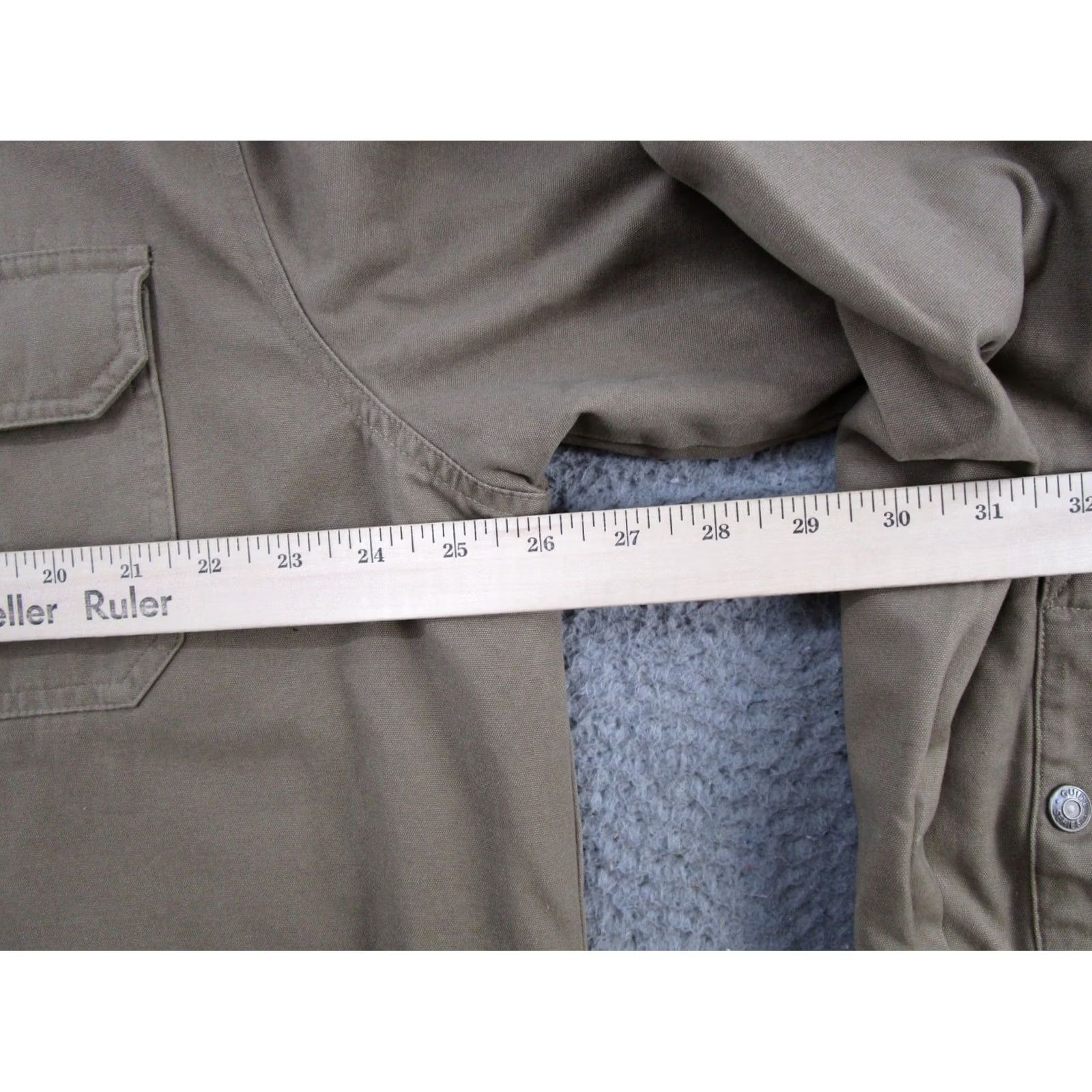 Vintage Guide Series Shacket Mens L Brown Flannel Lined Snap Flap Pocket Shirt Jacket Size US L / EU 52-54 / 3 - 6 Thumbnail