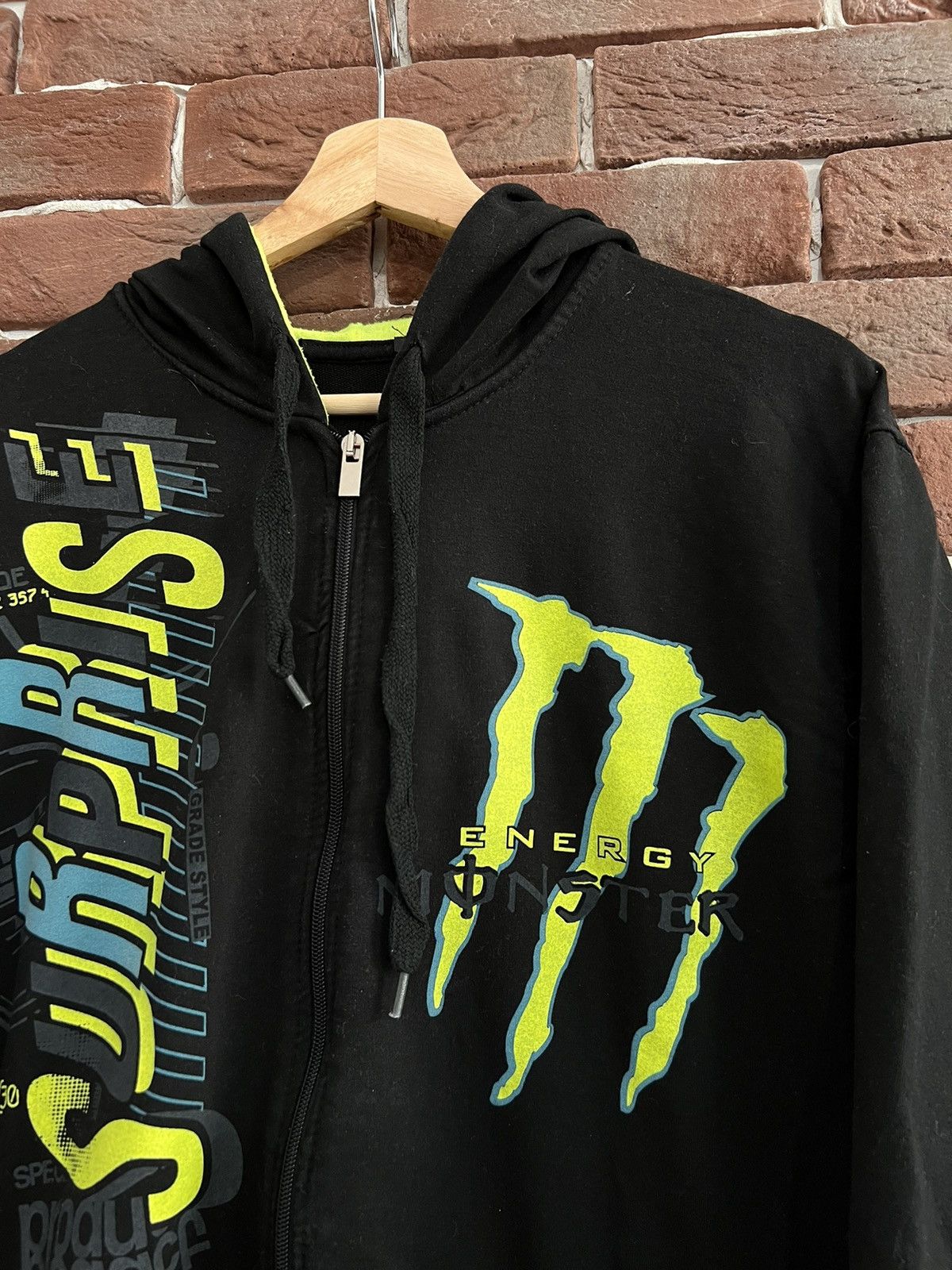Vintage Vintage Monster energy drink DC moto biker cross Hoodie Size US XL / EU 56 / 4 - 3 Thumbnail