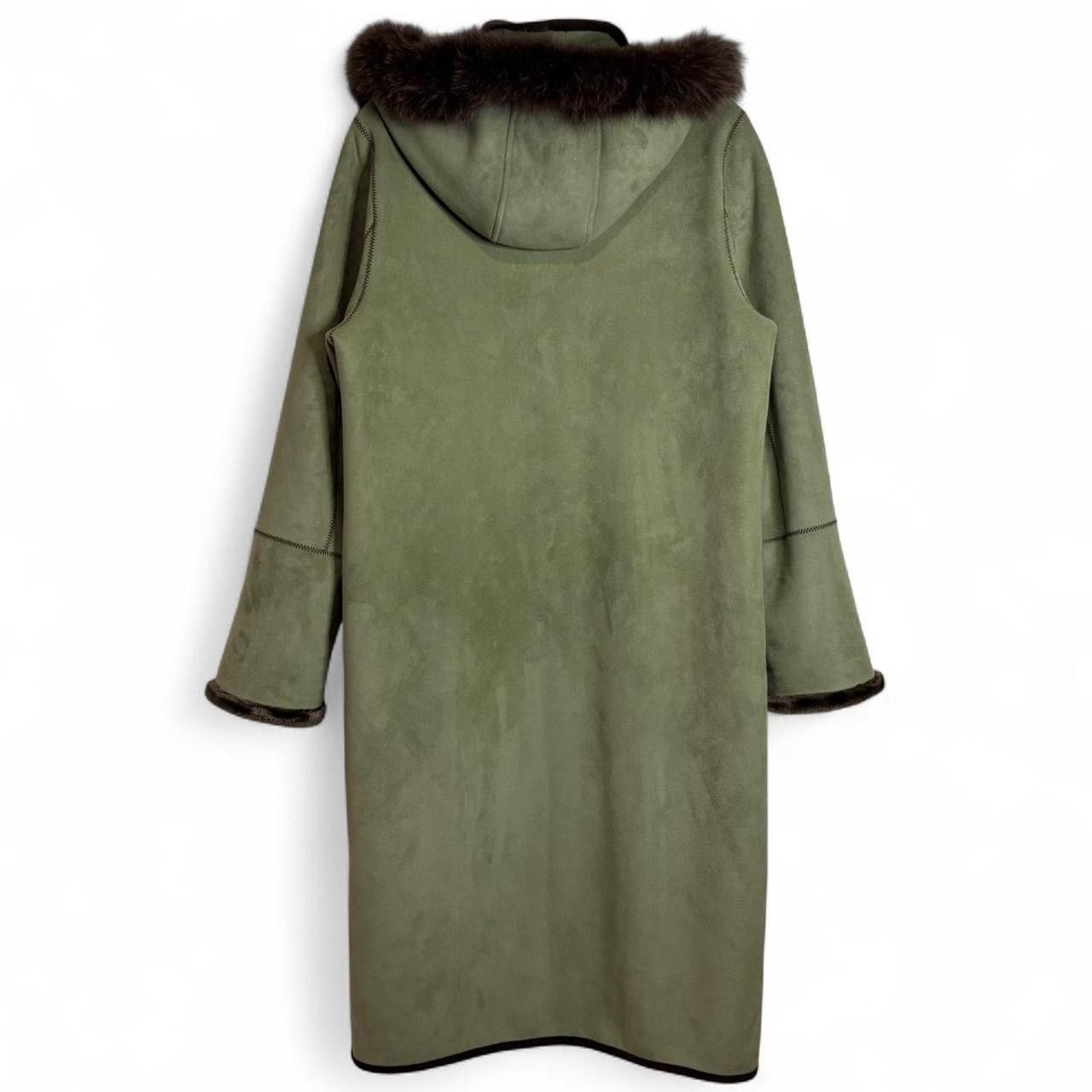 Other Vintage Light Green Fox Trim Hooded Long Coat Jacket - S Size US S / EU 44-46 / 1 - 8 Thumbnail