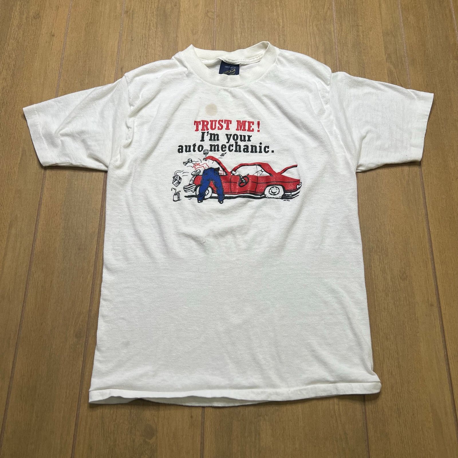 Vintage Vintage 80s "Trust Me! I'm your auto mechanic" graphic L Size US L / EU 52-54 / 3 - 1 Thumbnail