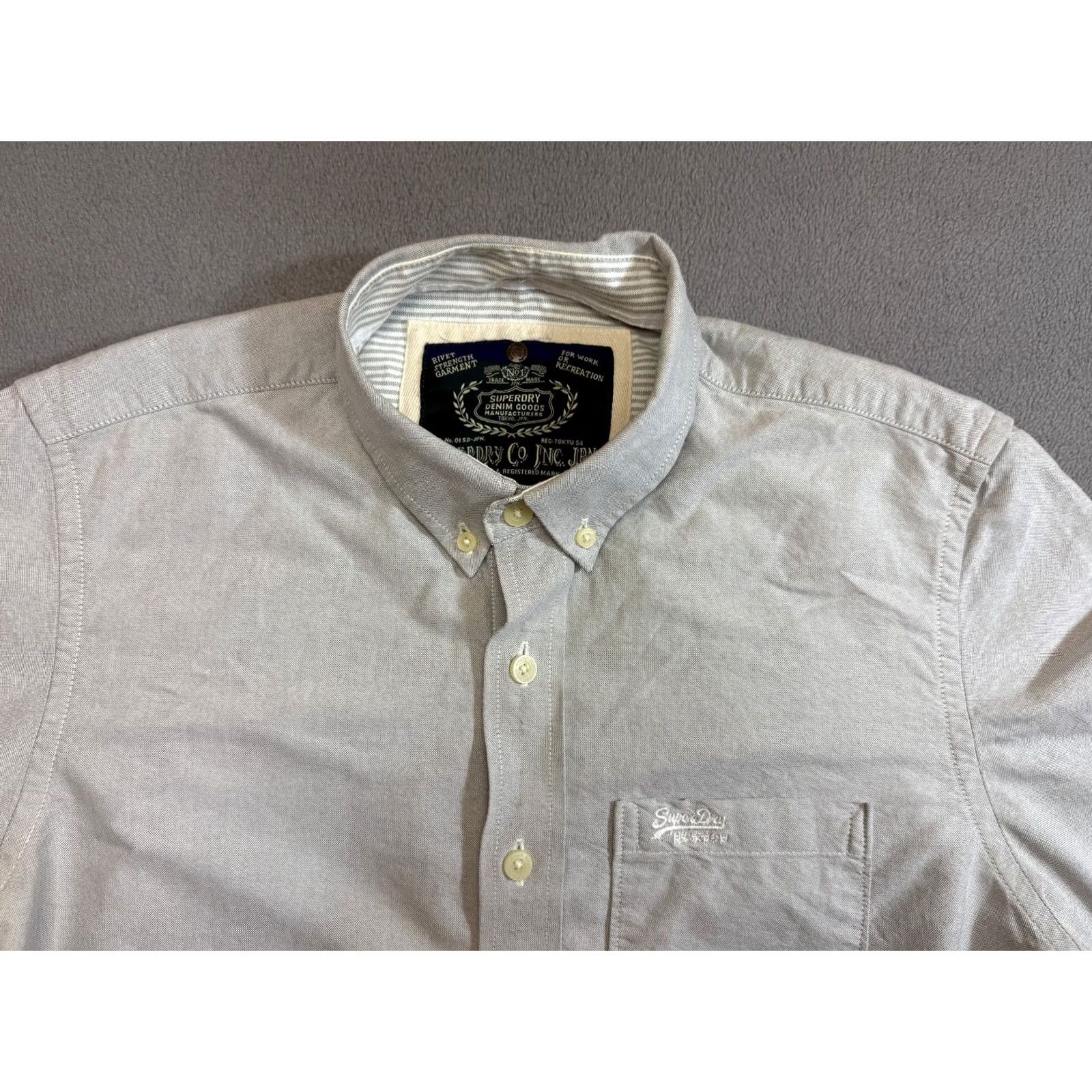 Superdry Superdry Denim Goods shirt Mens size L Gray Button Up Long Sleeve Size US L / EU 52-54 / 3 - 3 Thumbnail