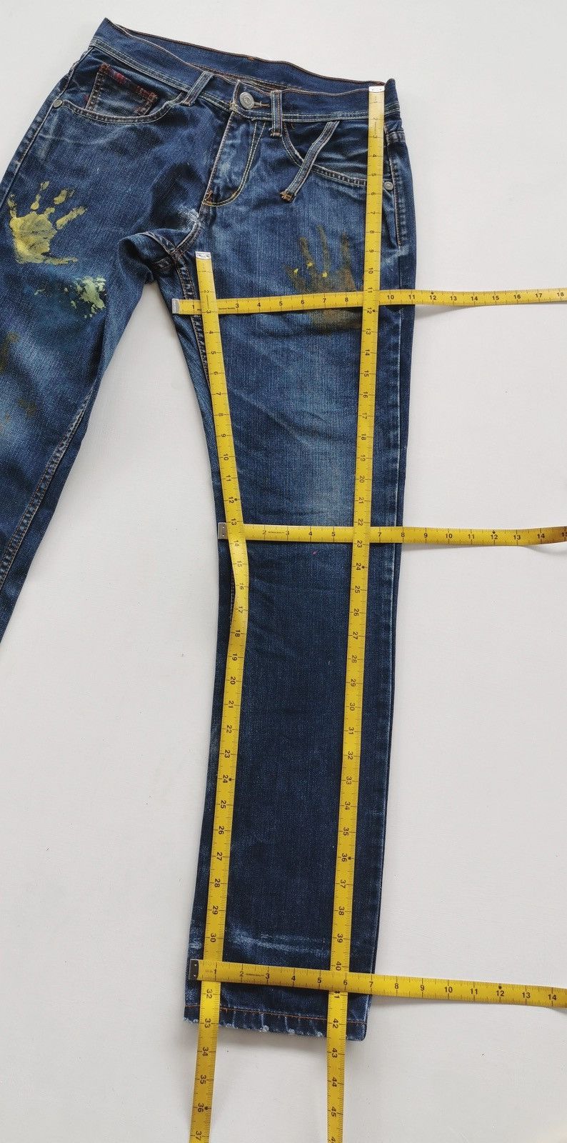 Japanese Brand Hand Painted Crazy Leopard Jeans Size US 29 - 13 Thumbnail