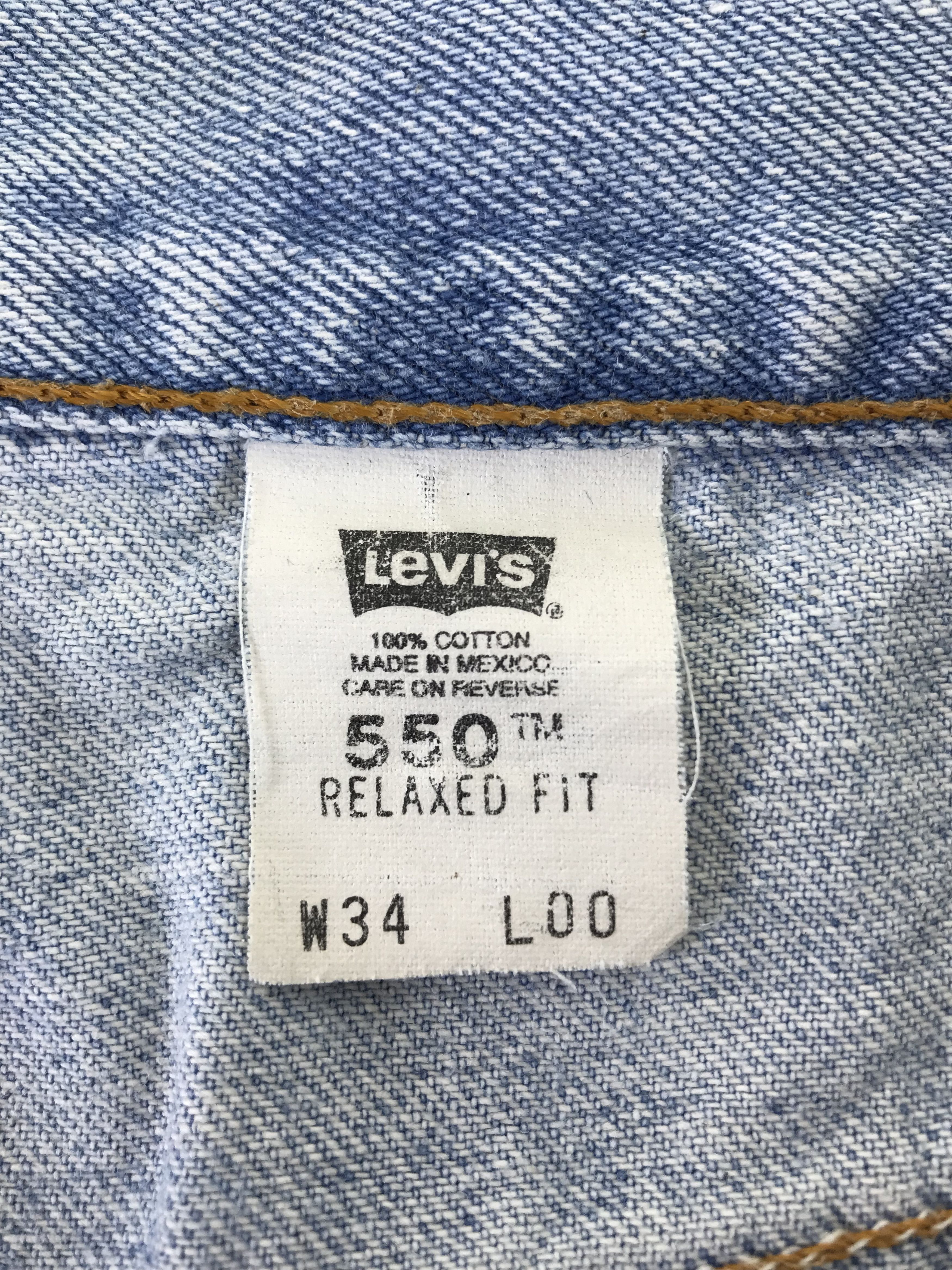 Levi's Vintage Levi's 550 Relaxed Wash Light Wash Short Jeans Size US 32 / EU 48 - 6 Thumbnail
