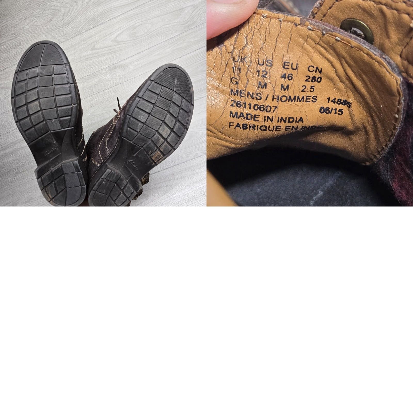 Clarks Collection by Clarks Men's Brown Leather Chukka Boots Ankle Shoes Size 12 Size US 12 / EU 45 - 8 Thumbnail