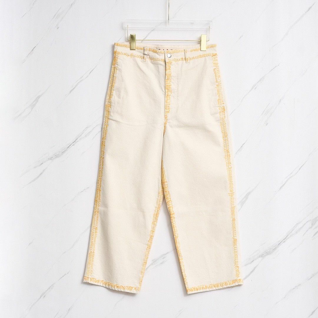 Marni MARNI Women's Outline Print Jeans Size 40" / US 18 - 1 Thumbnail