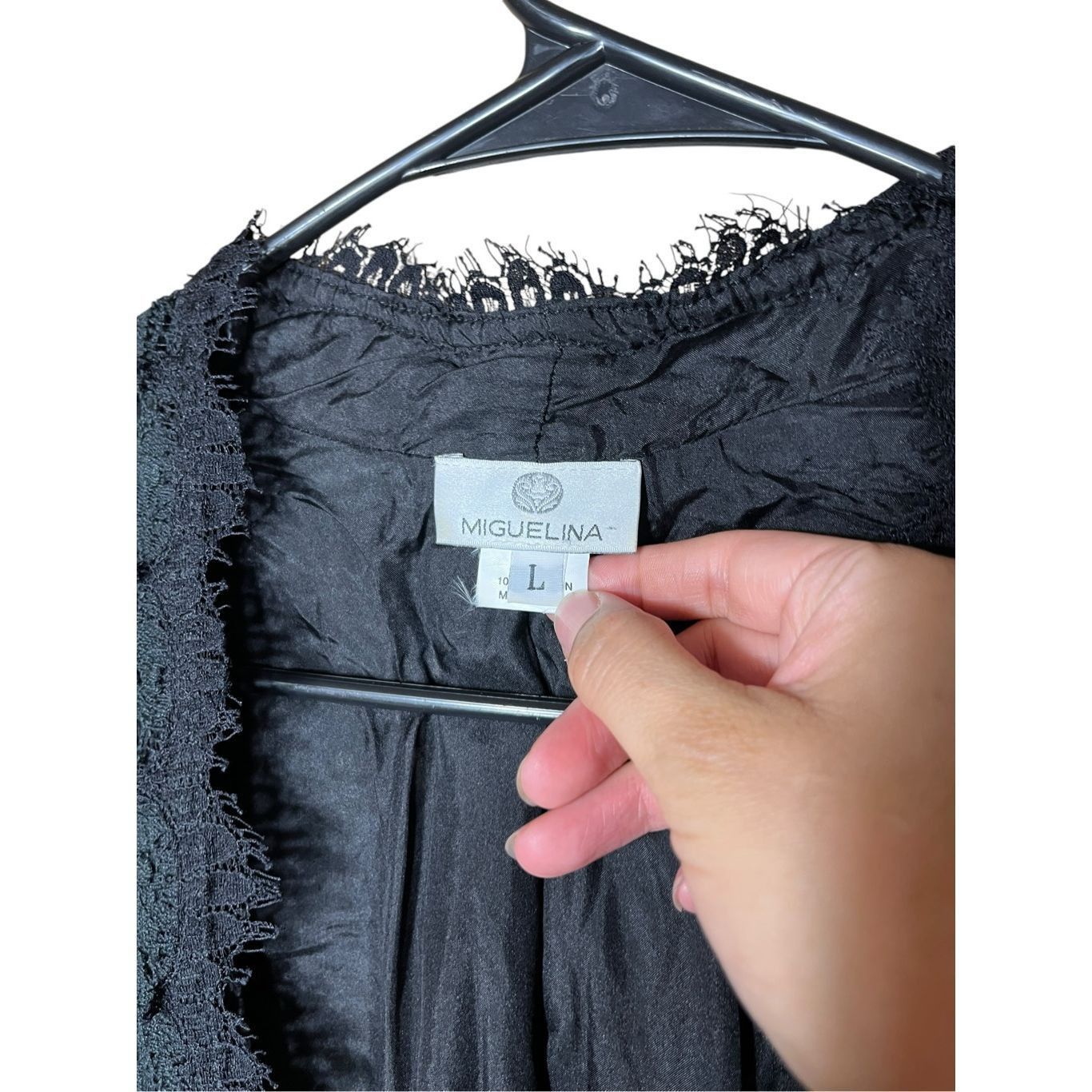 Other Miguelina Black Crochet Long Line Cardigan Duster Size Large Size L / US 10 / IT 46 - 5 Thumbnail
