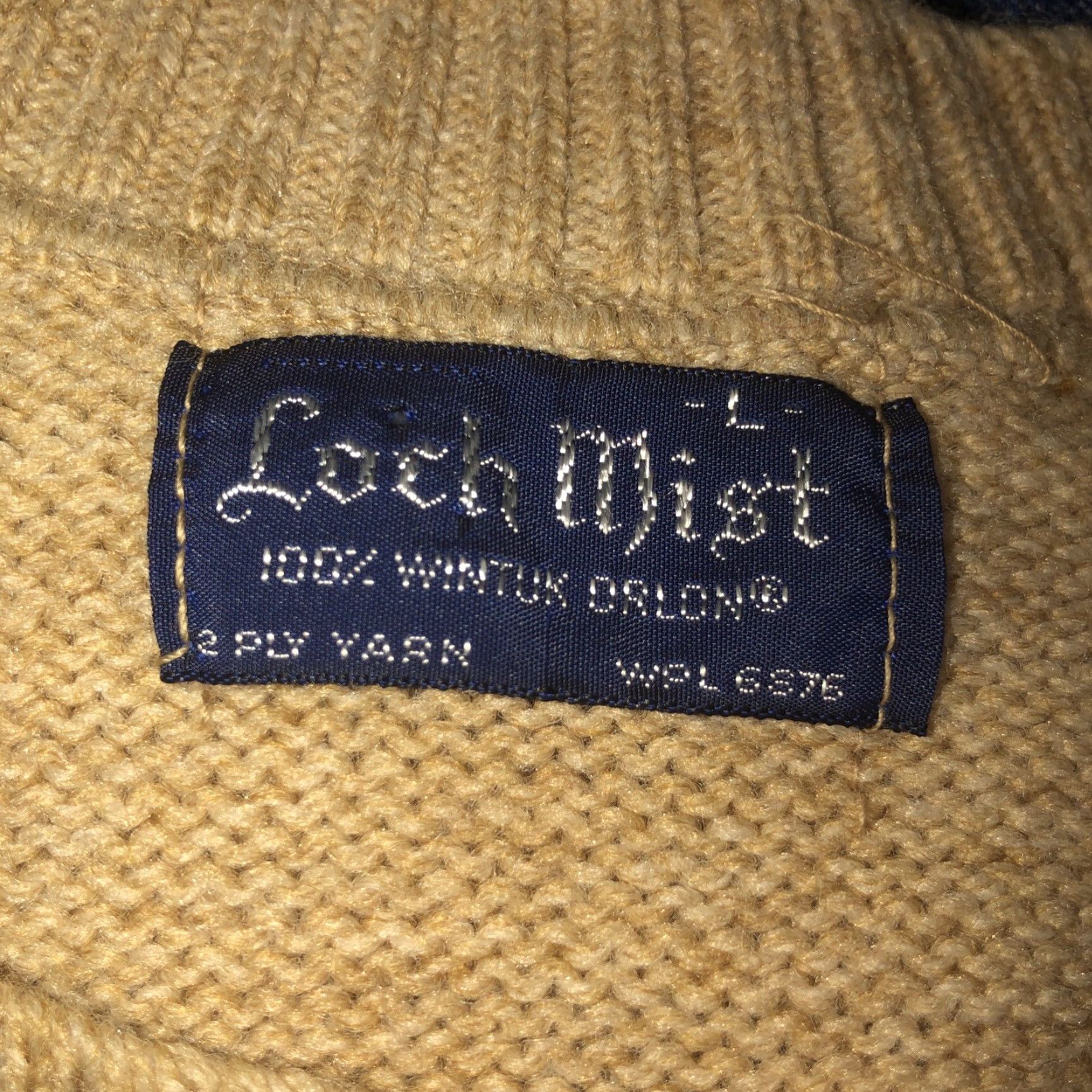 Vintage NWT Loch Mist Beige 100% Wintuk Orlon Sweater Mens L Pullover Beige Men L Sweater 100% Wintuk Orlon NWT Loch Mist Beige Size US L / EU 52-54 / 3 - 5 Thumbnail