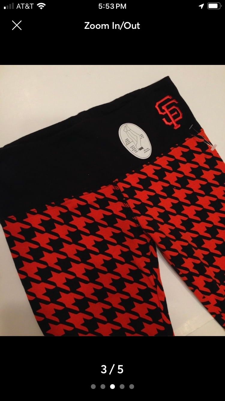 Nike Women's S/m Athletic Pants Genuine Mlb Merchandise Giants Size 22" - 3 Thumbnail