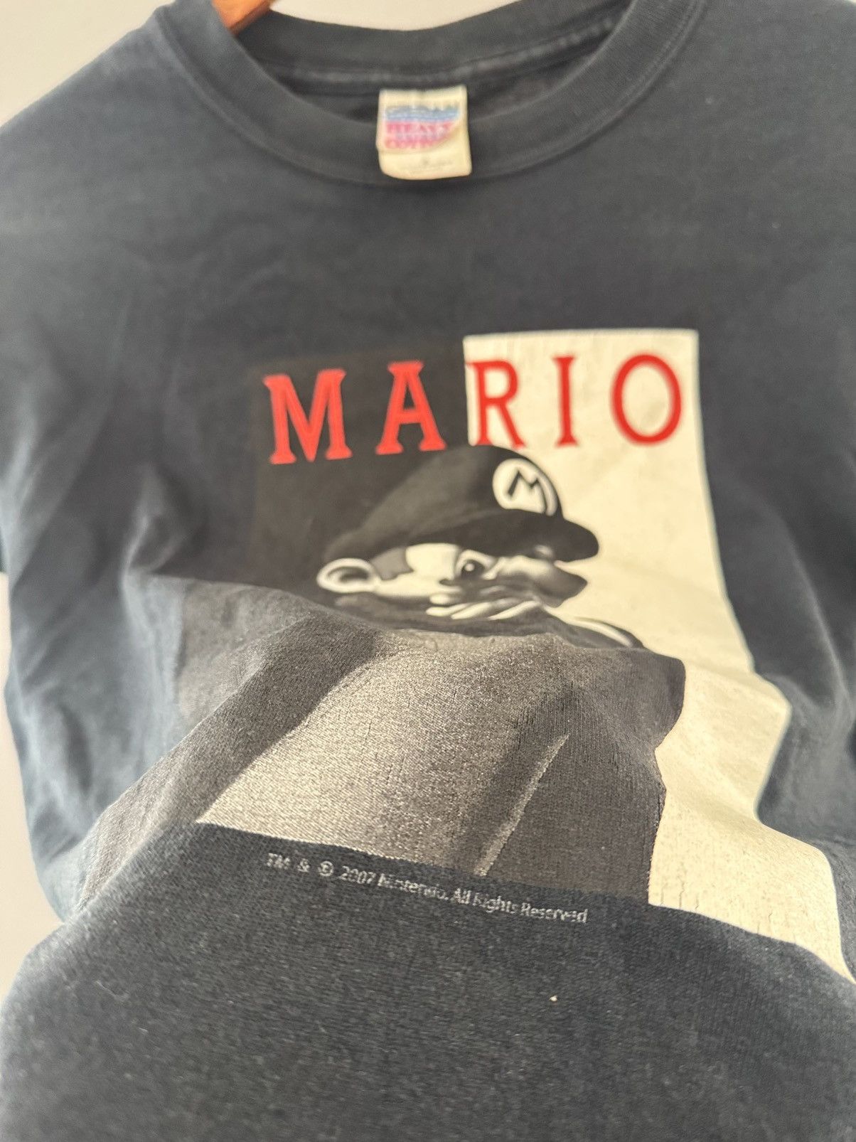 Nintendo Vtg 2007 Mario Scarface Size US S / EU 44-46 / 1 - 5 Thumbnail