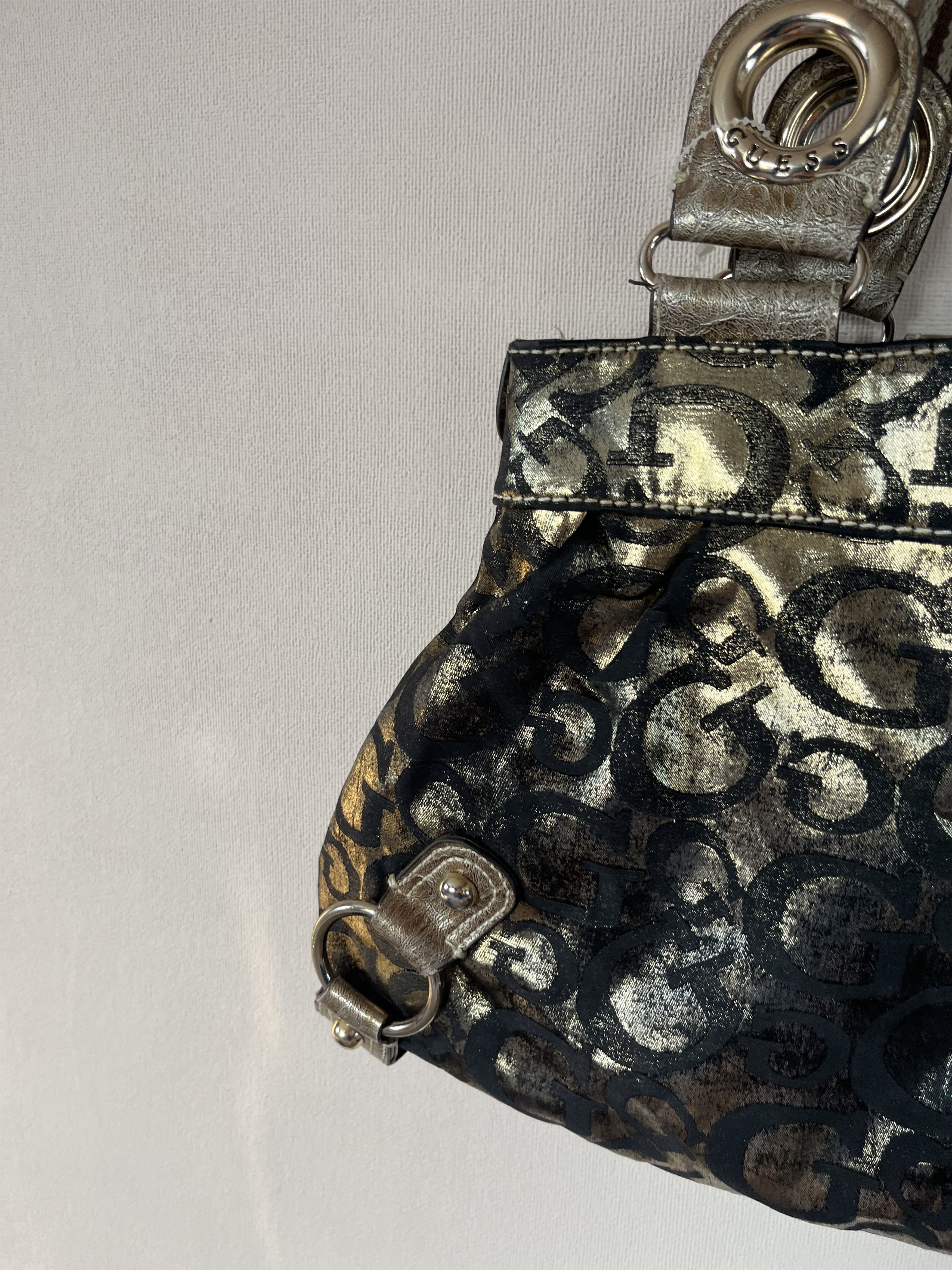 Guess Vintage Bag GUESS Y2K Style Monogram Multi Logo Metal Size ONE SIZE - 8 Thumbnail